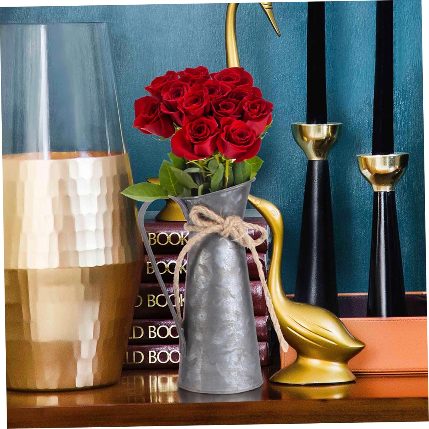 3pcs Retro Iron Flower Bucket Vase Set