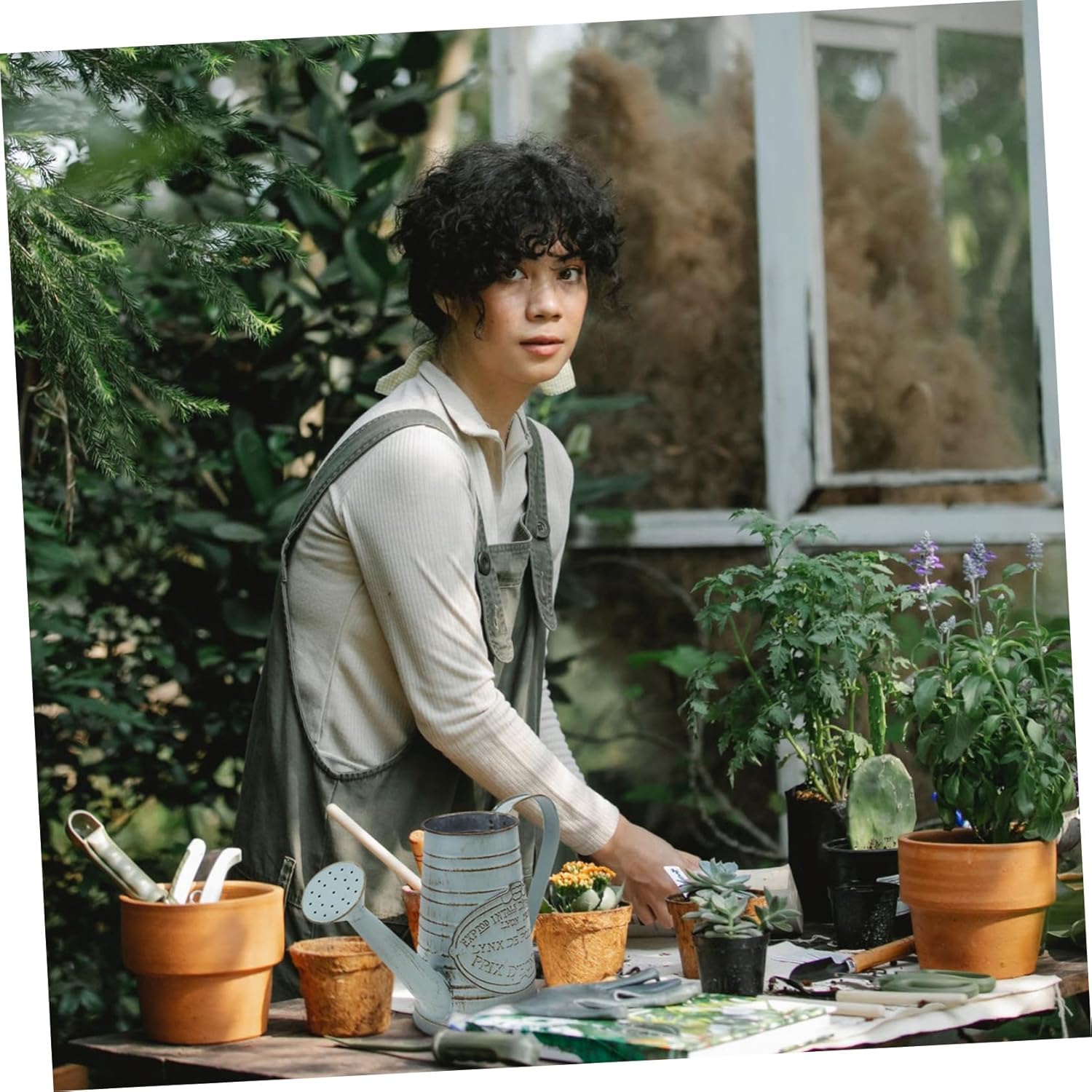 Vintage Style Iron Flower Vase for Dried Flowers