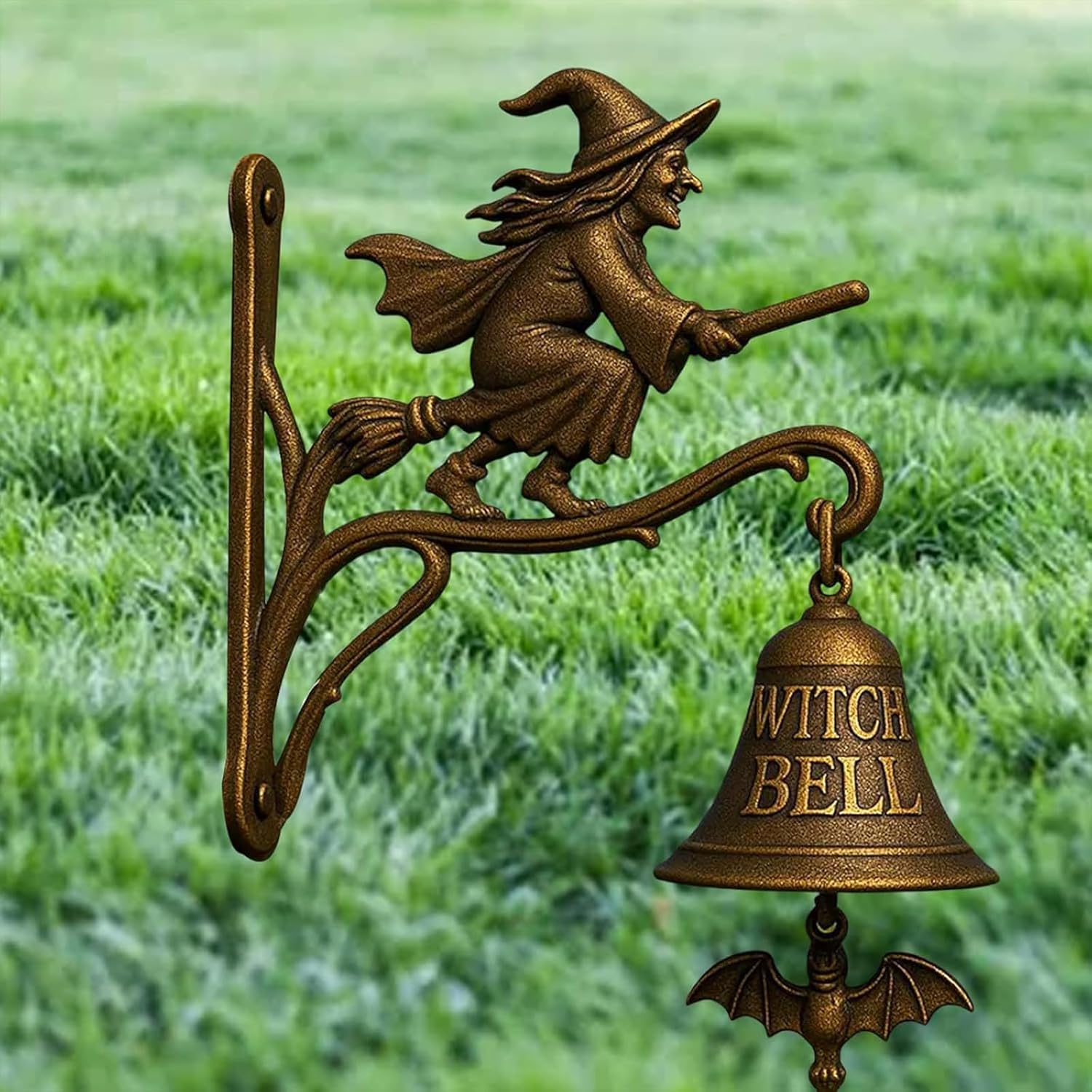 2pc Vintage Witch Doorbell Set - Halloween Decor