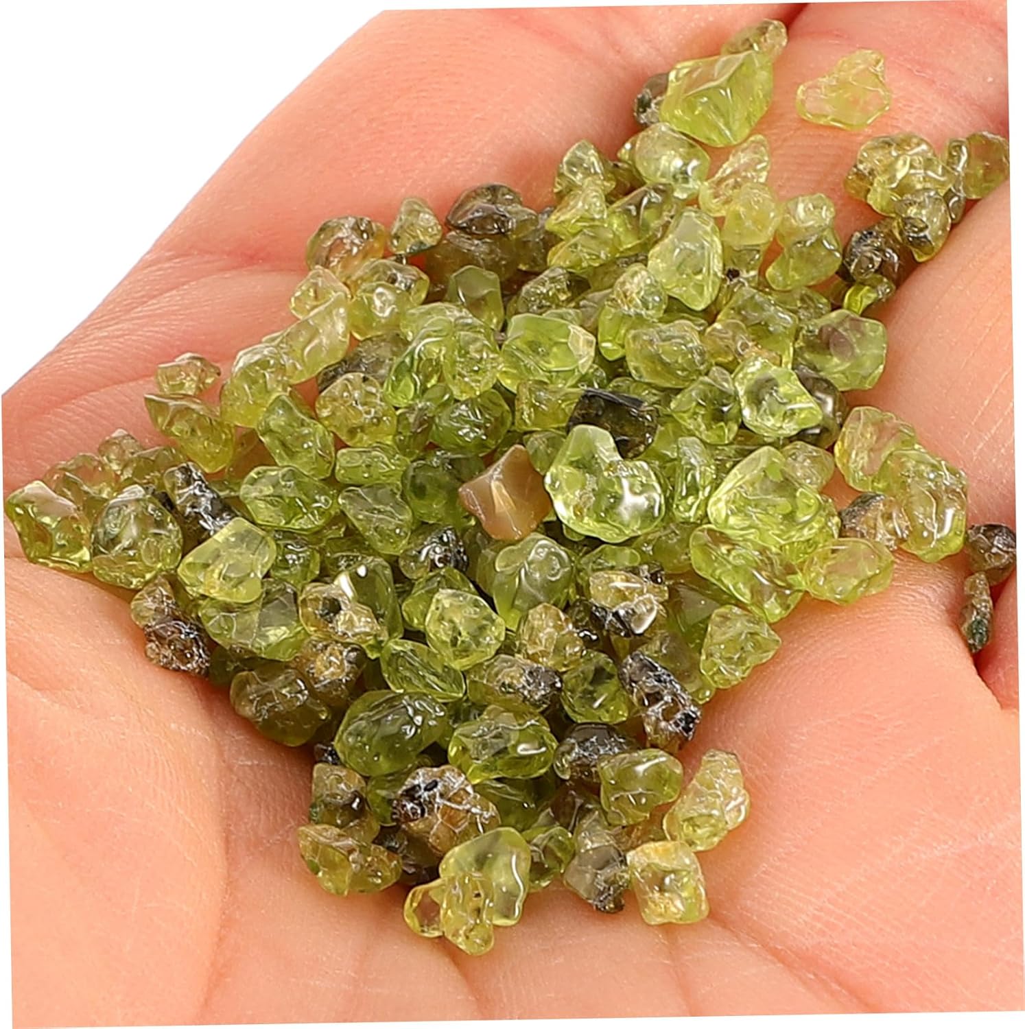 BESPORTBLE Natural Olivine Raw Stones for Aquarium and Terrarium Decor