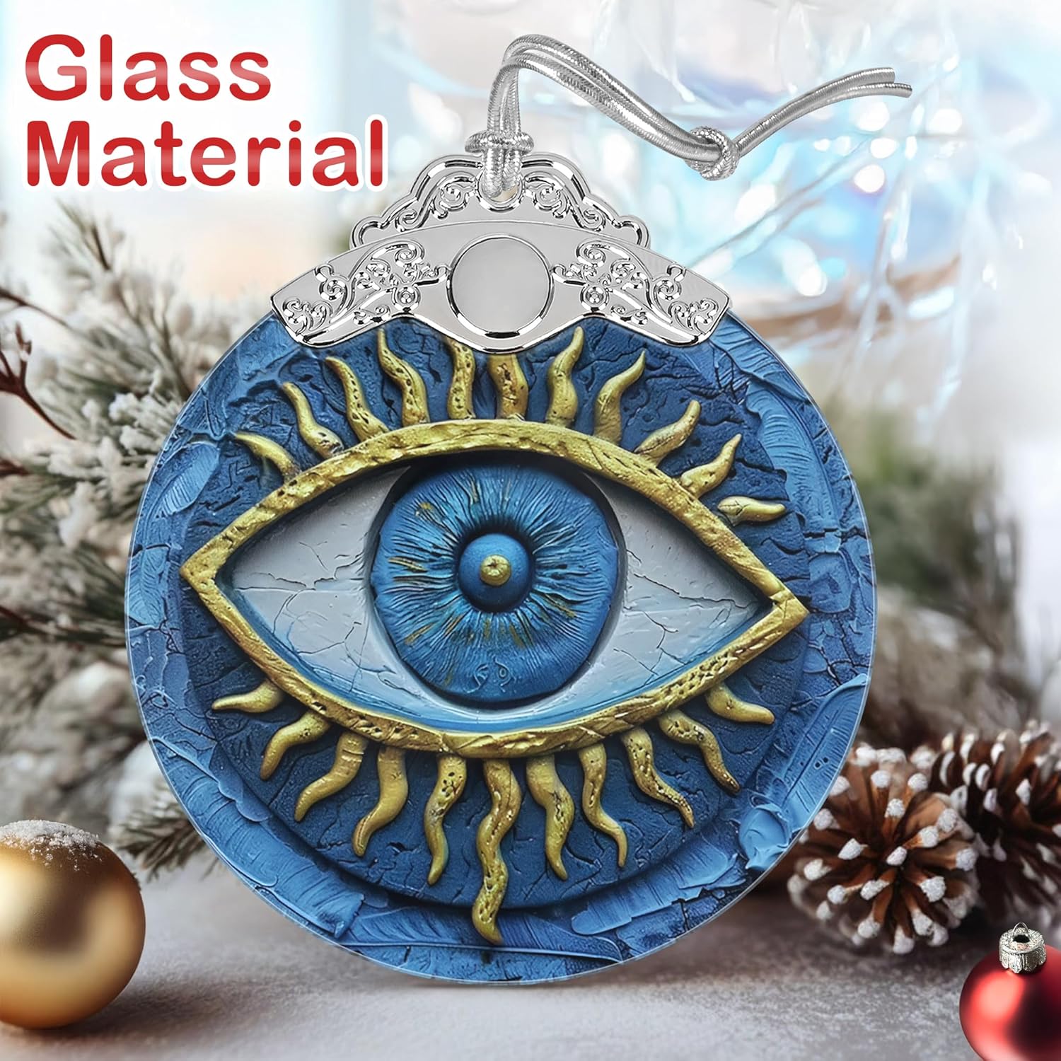 Jocidea Christmas Decorations with Evil Eye Design