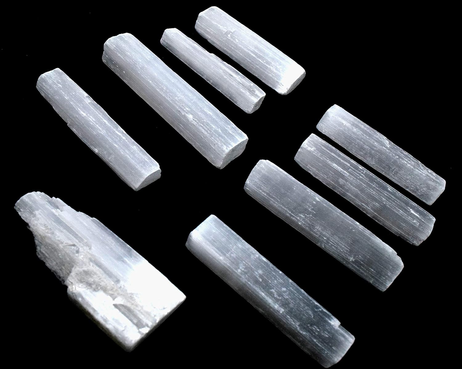 HQRP 3 Inch Natural White Selenite Sticks 20PCS