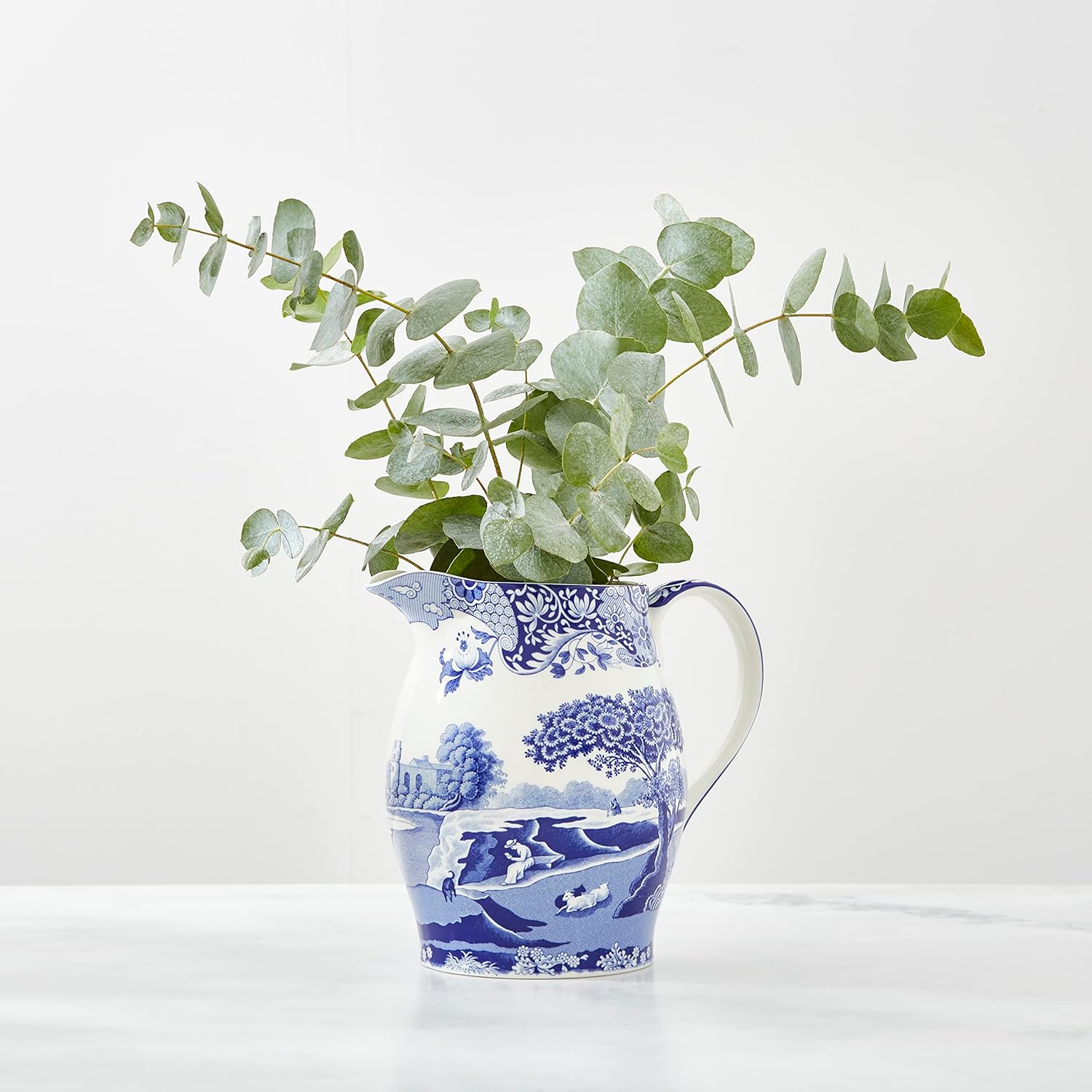 Spode Blue Italian Pitcher 35 Pint