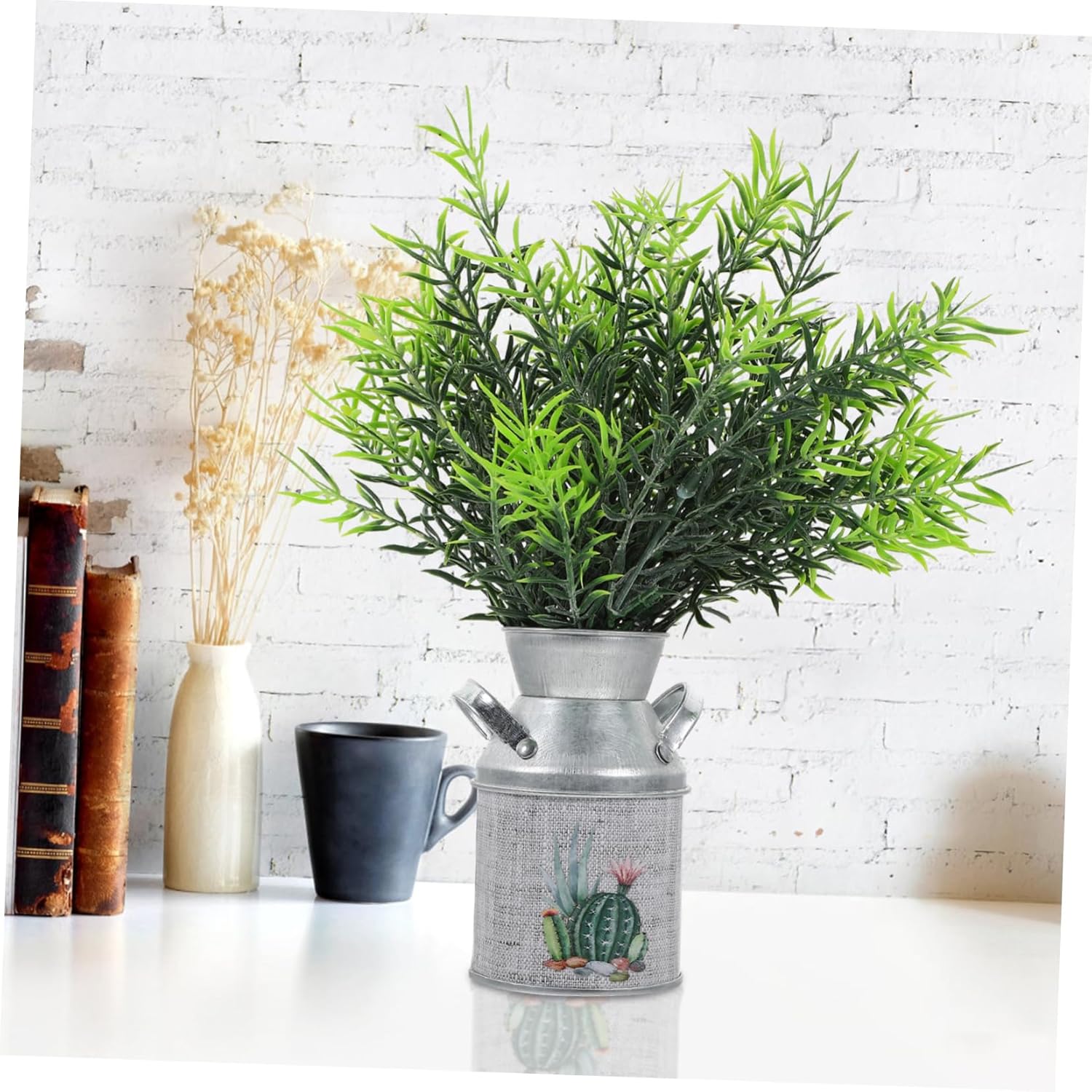 2pcs Rustic Iron Flower Pot Decorative Vases for Wall Plant and Home Dcor