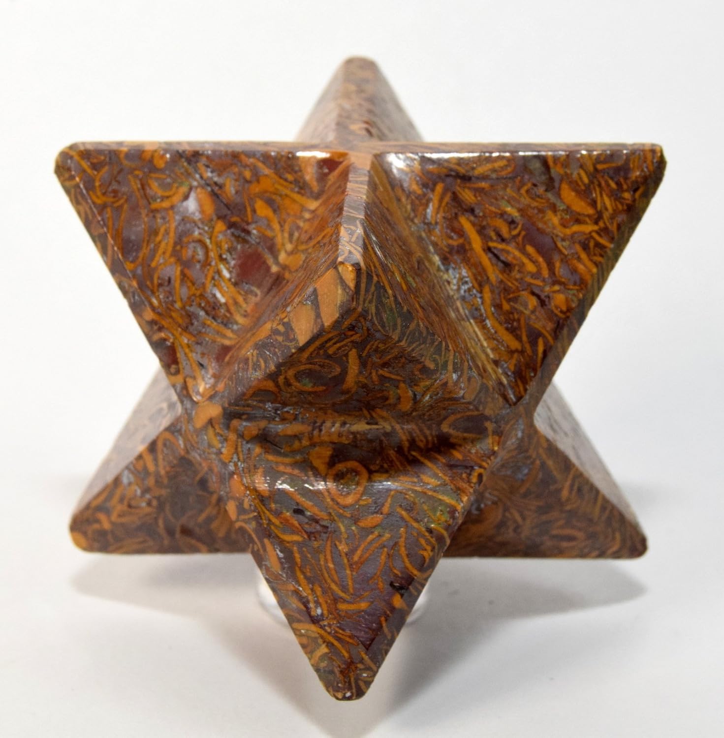 HC Set 25 Inch Mariyam Holly Stone Merkaba Star 8 Point Clear Quartz Pebble