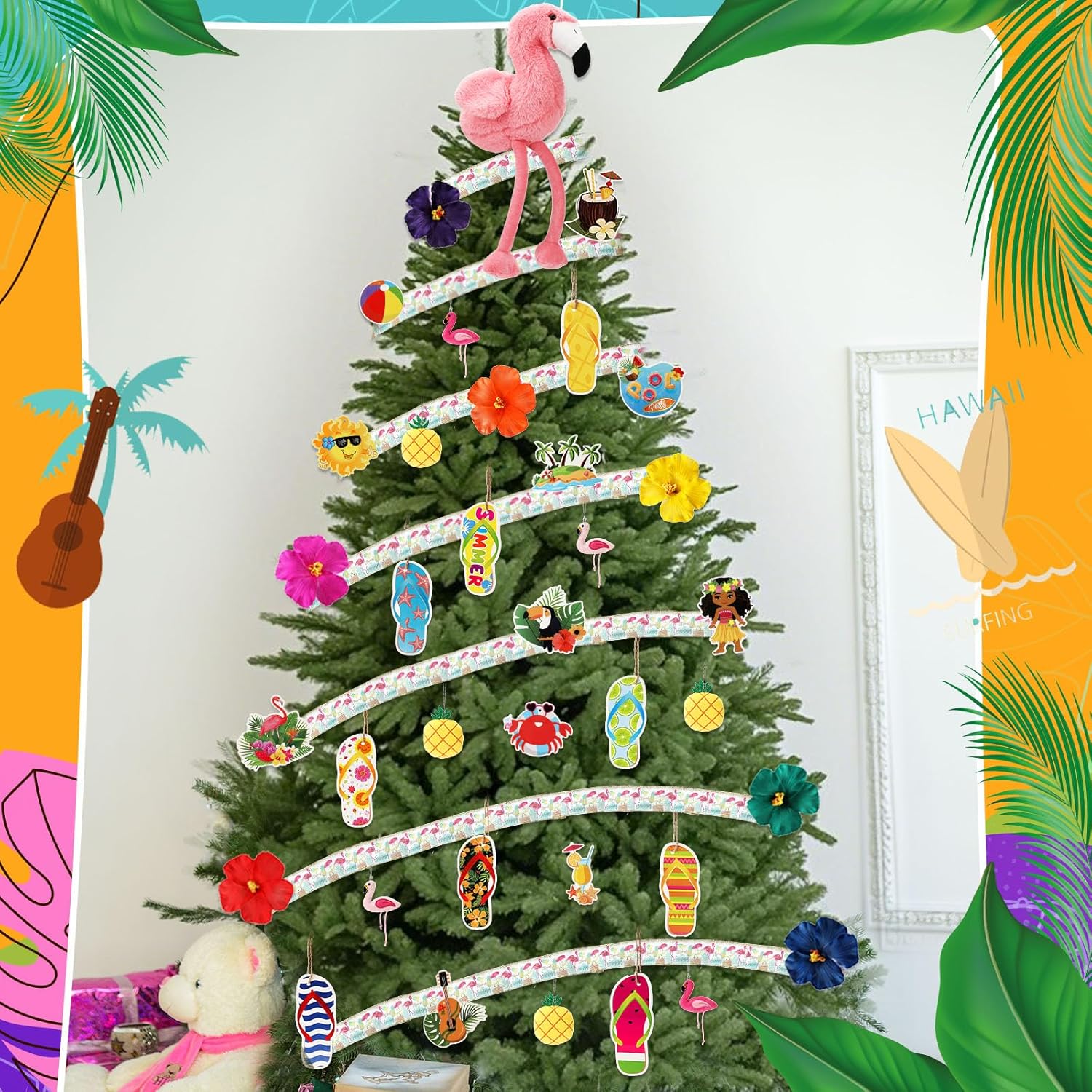 Halfchet 43 Pcs Summer Tree Decorations Set