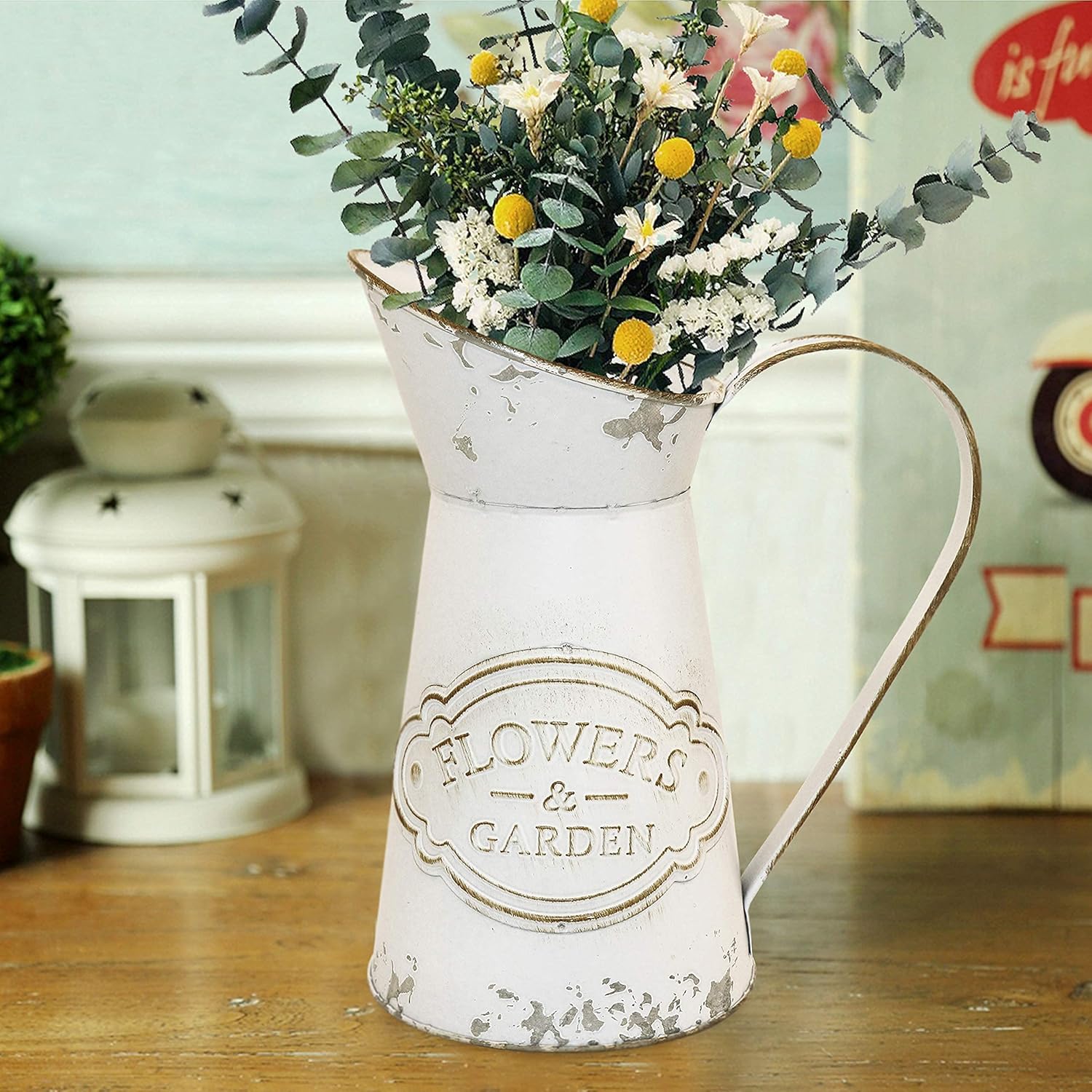 Soyizom Shabby Chic White Jug Vase 87H