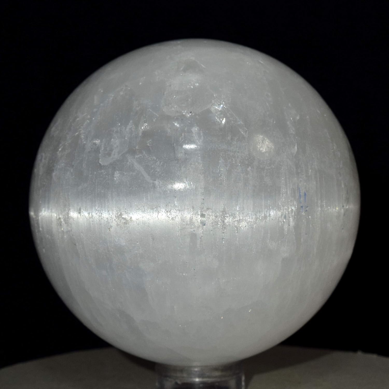HQRP 59mm Selenite Sphere with Stand