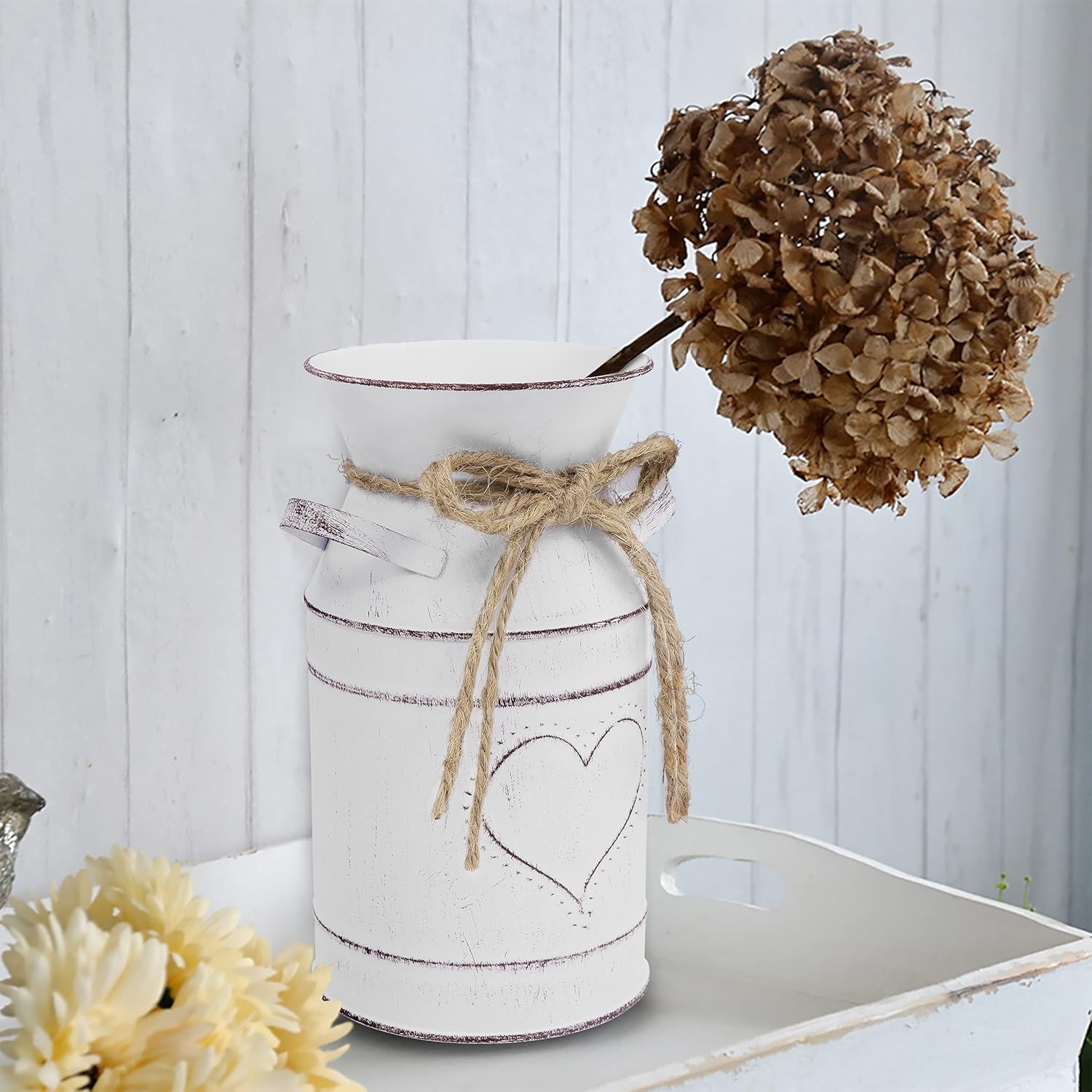 Soyizom Vintage Metal Flower Bucket Heart Vase