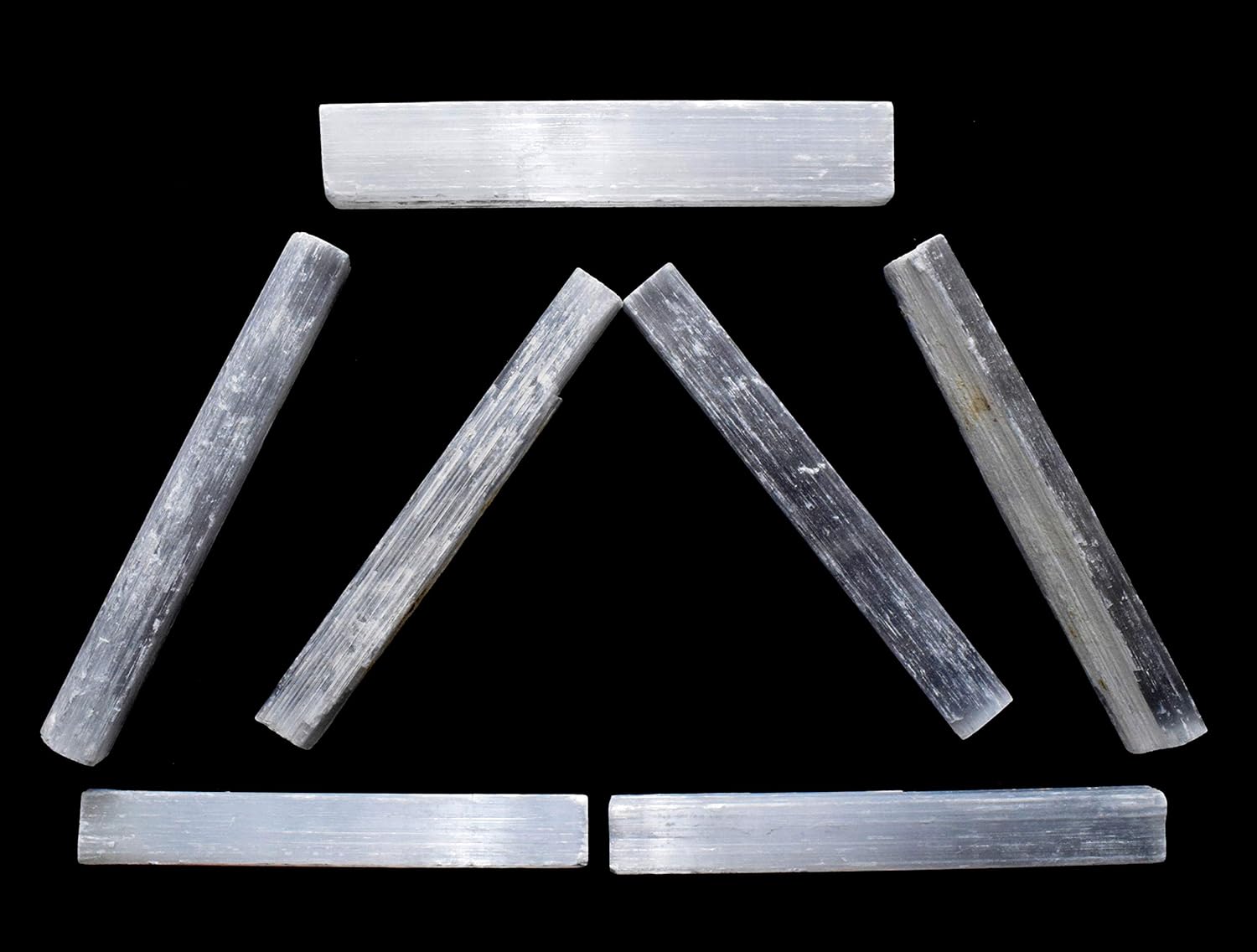 HQRP 5 Inch White Selenite Sticks 20PCS Natural Decor Stones