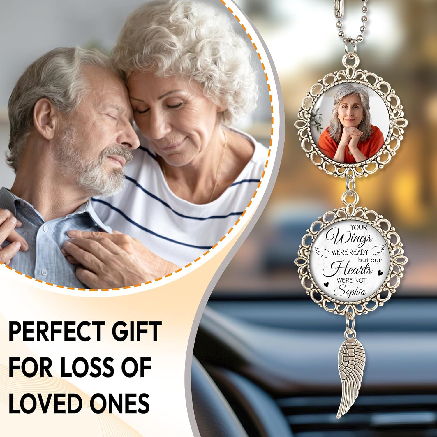 Personalized Memorial Hanging Ornament for Car