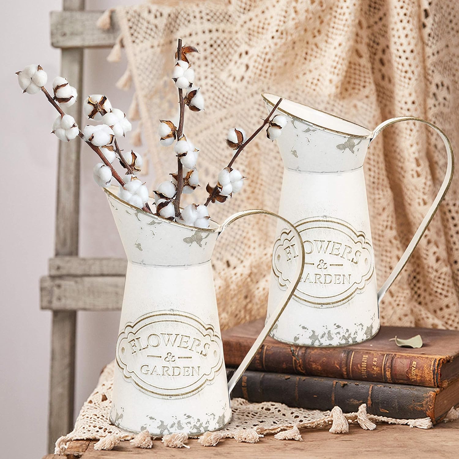 Soyizom Shabby Chic White Jug Vase 87H