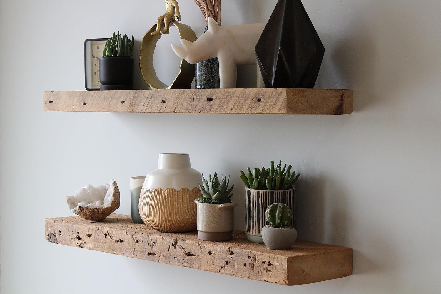 Urban Legacy Reclaimed Barnwood Floating Shelves Set of 2