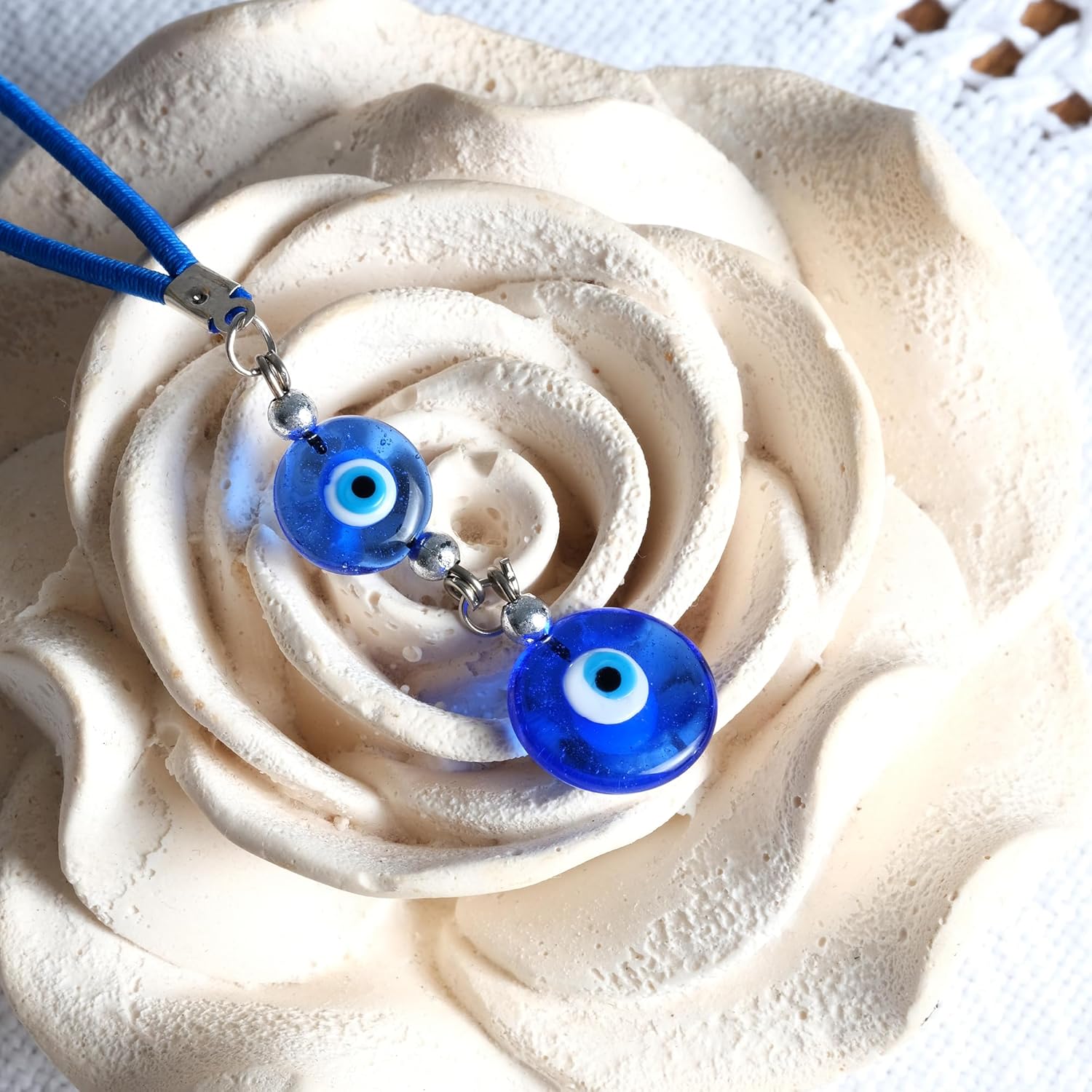 BCS Blue Evil Eye Charm Car Hanging Ornament