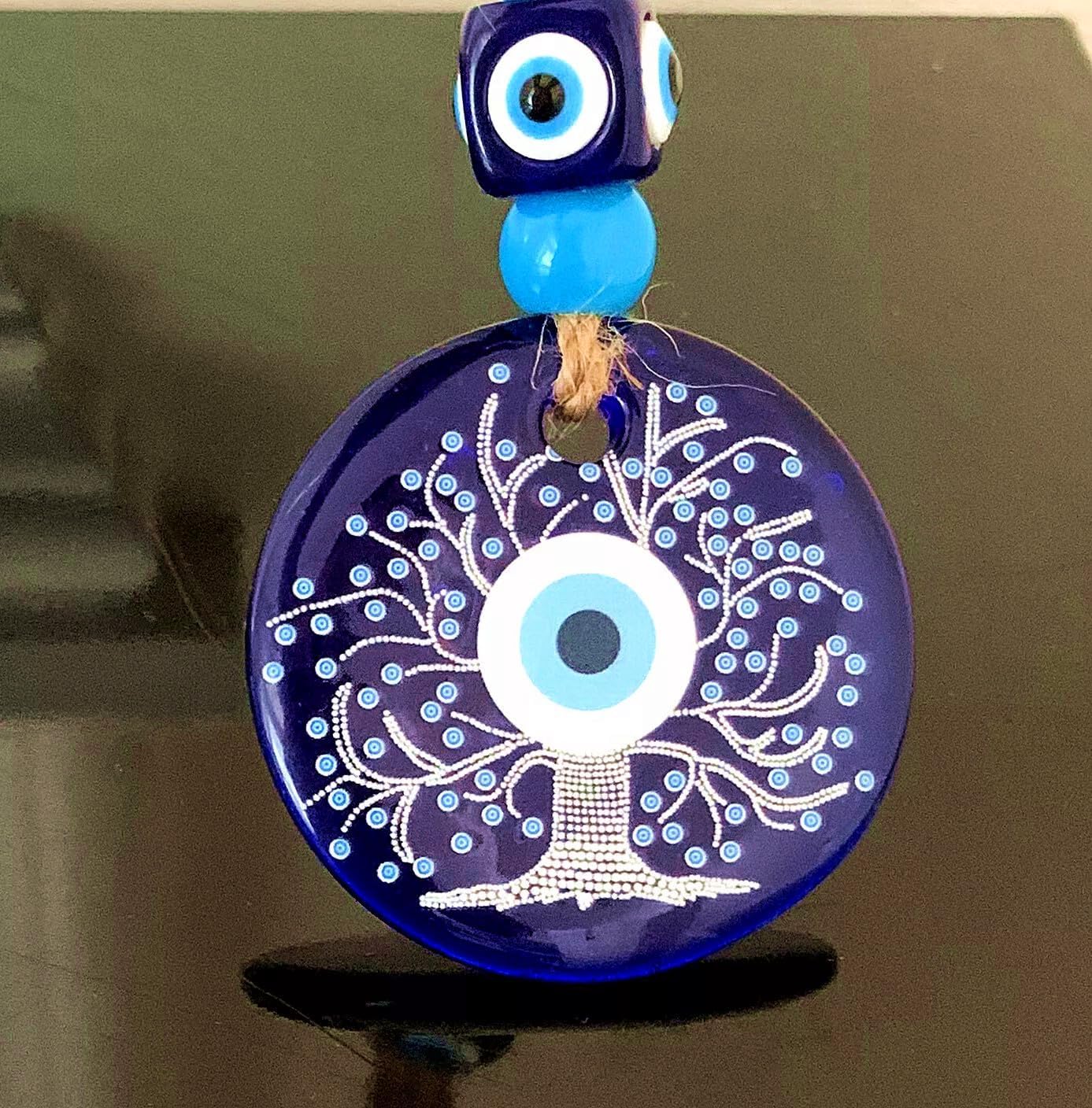Blue Evil Eye Wish Tree Hanging Decorative Ornament
