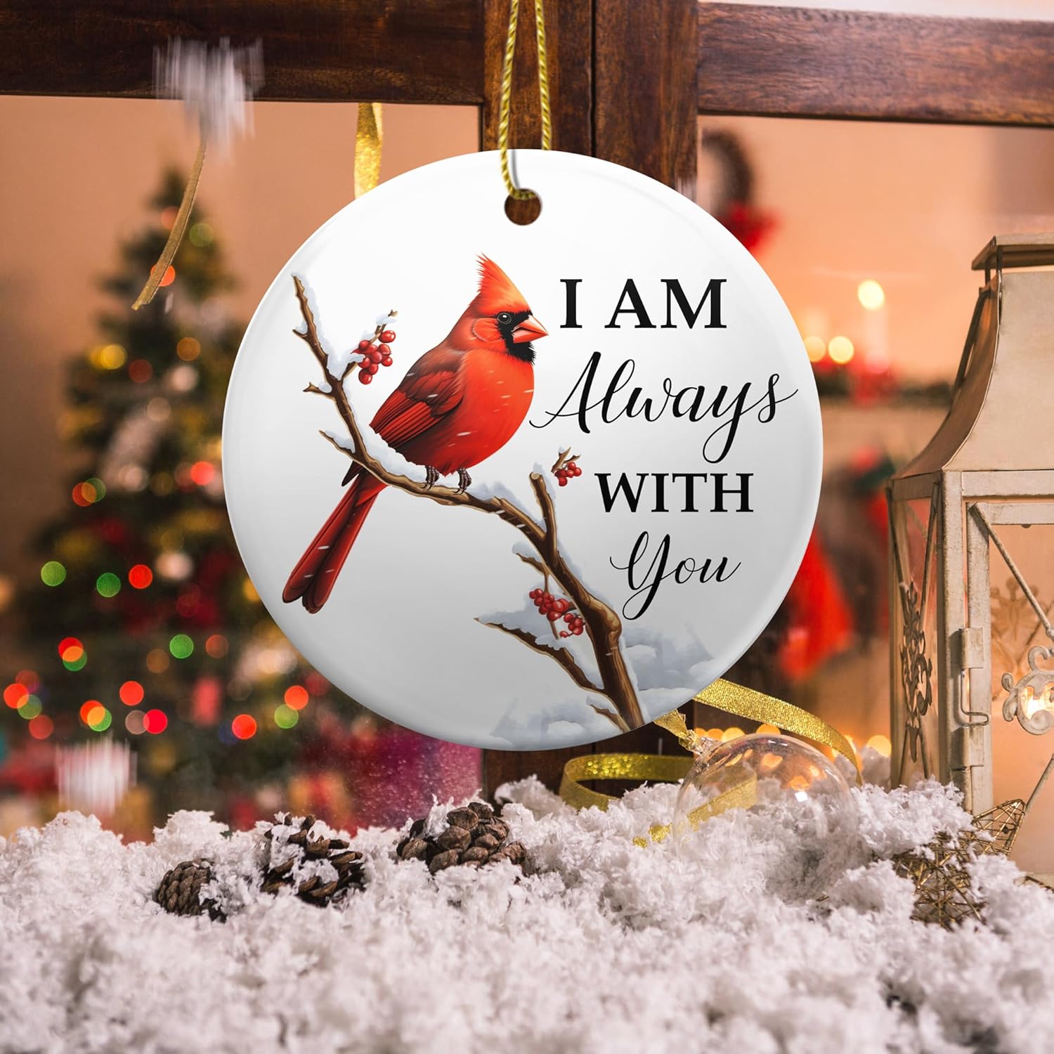 Always with You Red Cardinal Christmas Ornament
