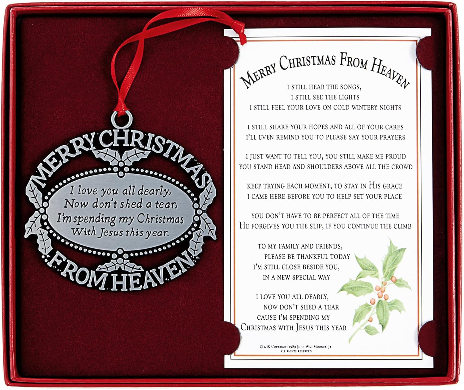 Personalized Christmas Ornament - Memorial Keepsake 2024 Pewter
