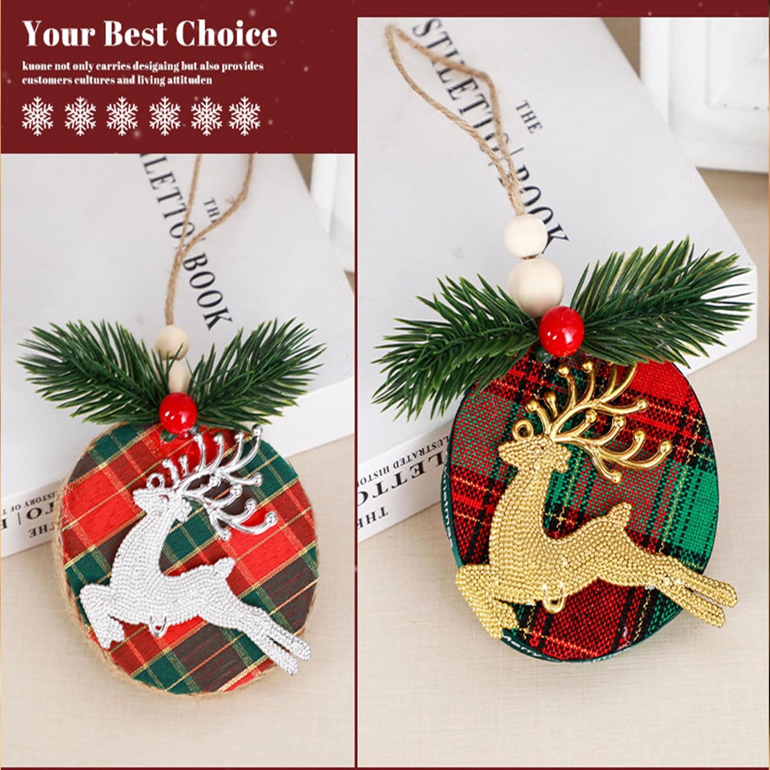 Christmas Wreath Door Hanger for Front Door Decoration