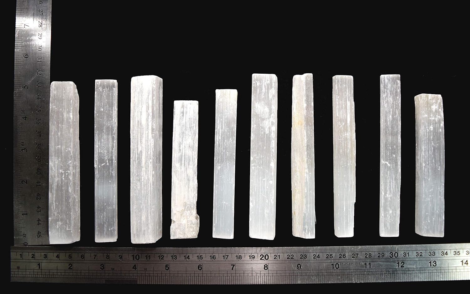 HQRP 5 Inch White Selenite Sticks 20PCS Natural Decor Stones