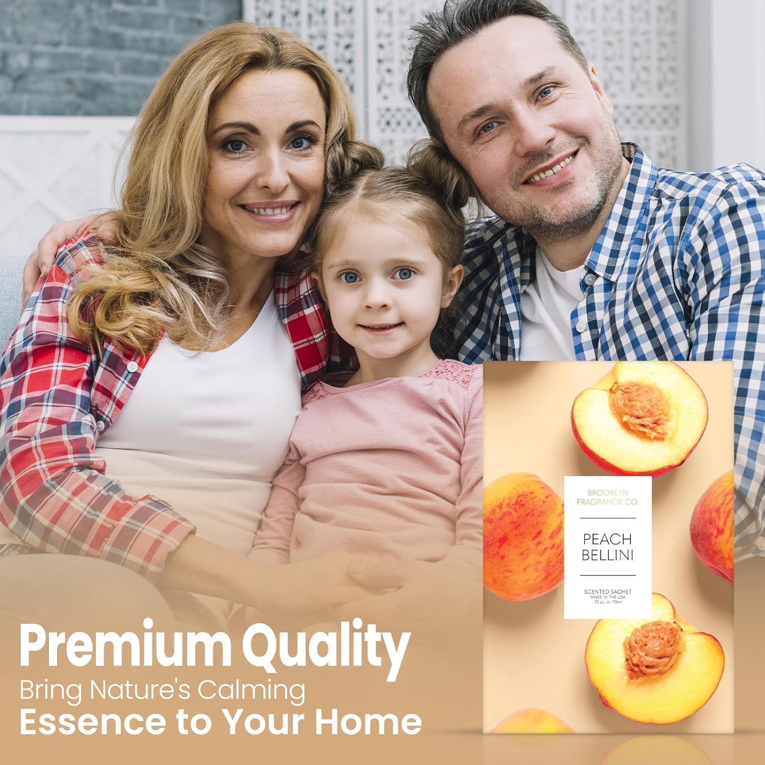 Brooklyn Fragrance Co Peach Bellini Sachets 6-Pack