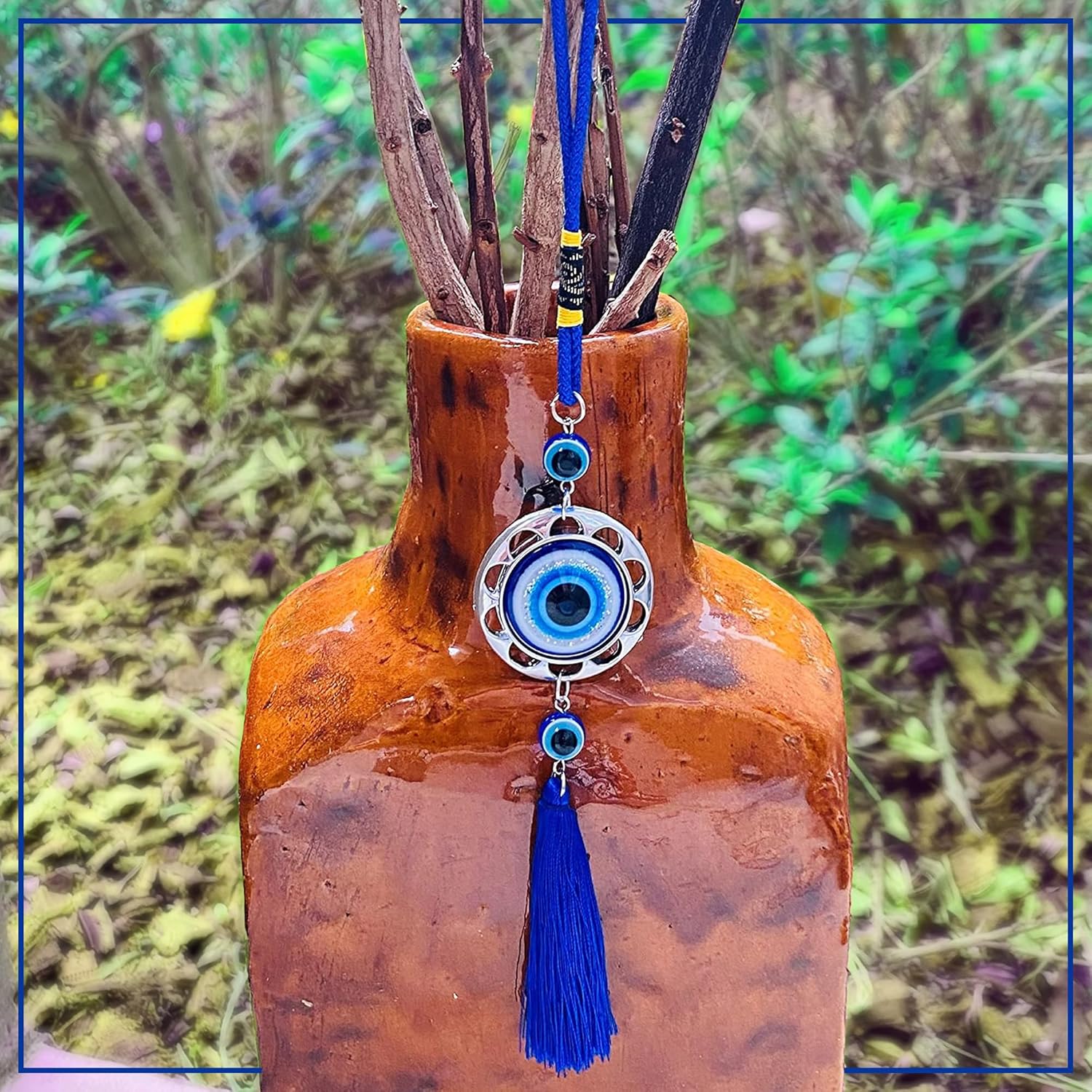 LUCKBOOSTIUM Evil Eye Keychain - Good Luck Protection Charm