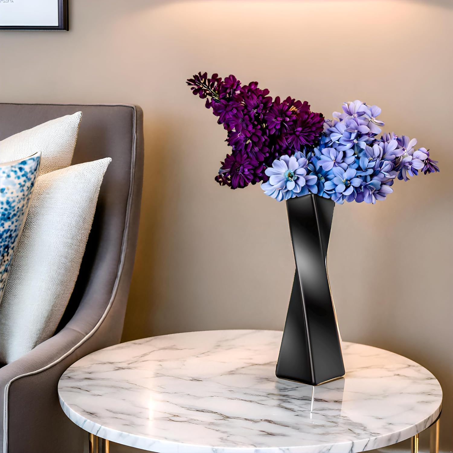 Geometric Ceramic Vase for Home Decor