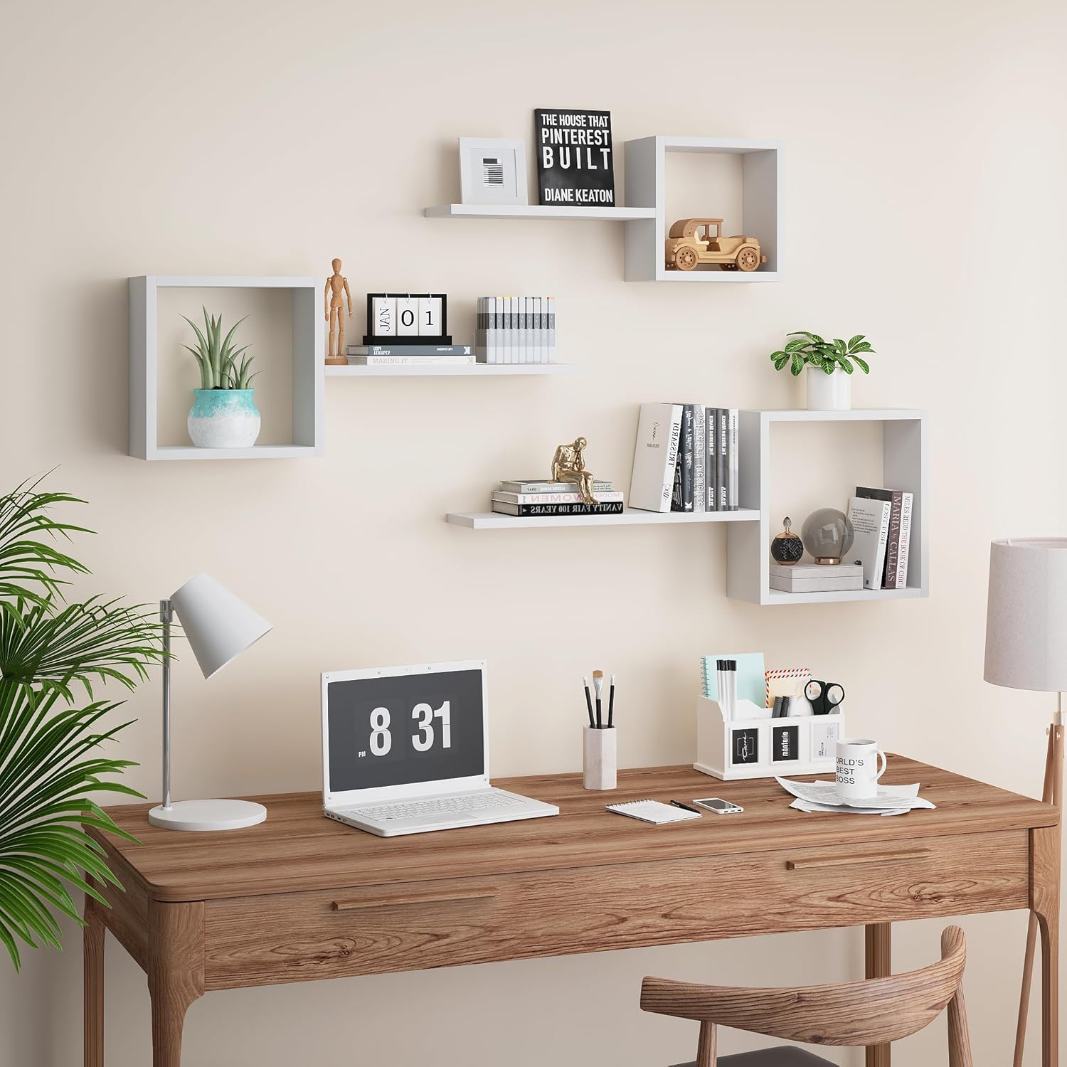Ecowillon Floating Cube Shelves Set of 6