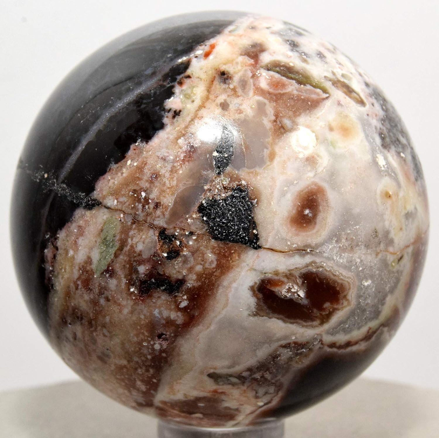 HQRP 2 Inch Agate Sphere Decorative Stone with Stand