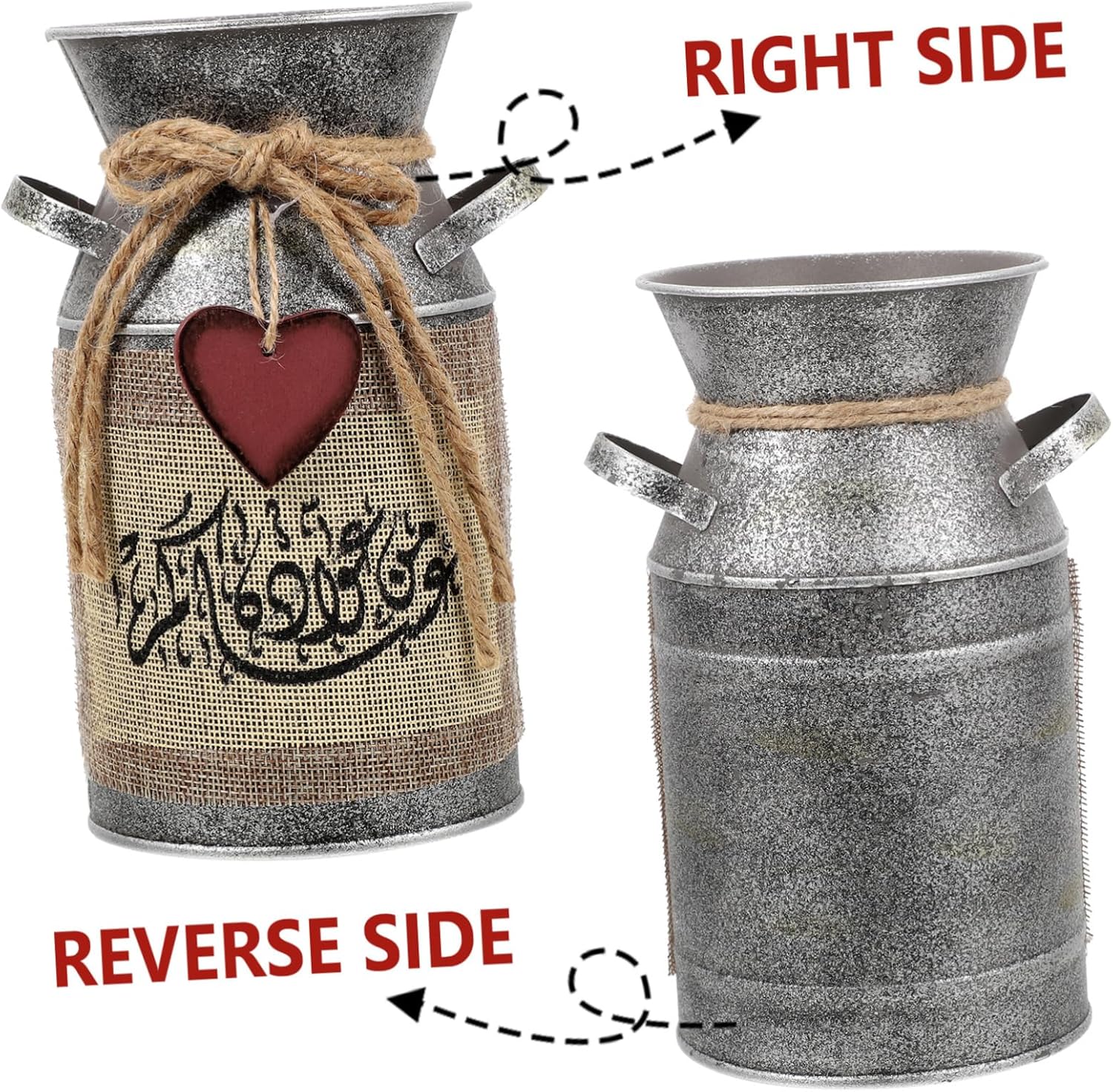 Retro Metal Flower Pot Vintage Decor for Farmhouse Style