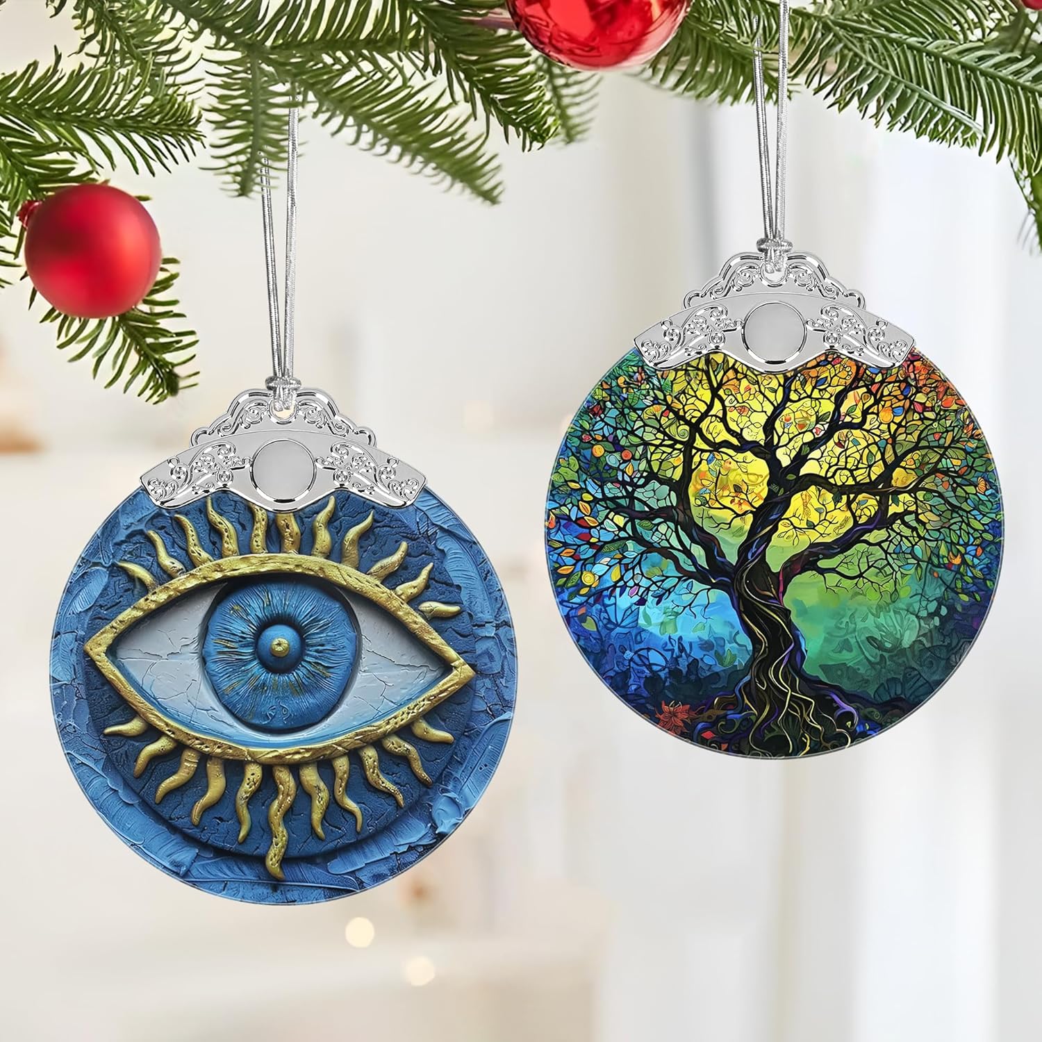 Jocidea Christmas Decorations with Evil Eye Design
