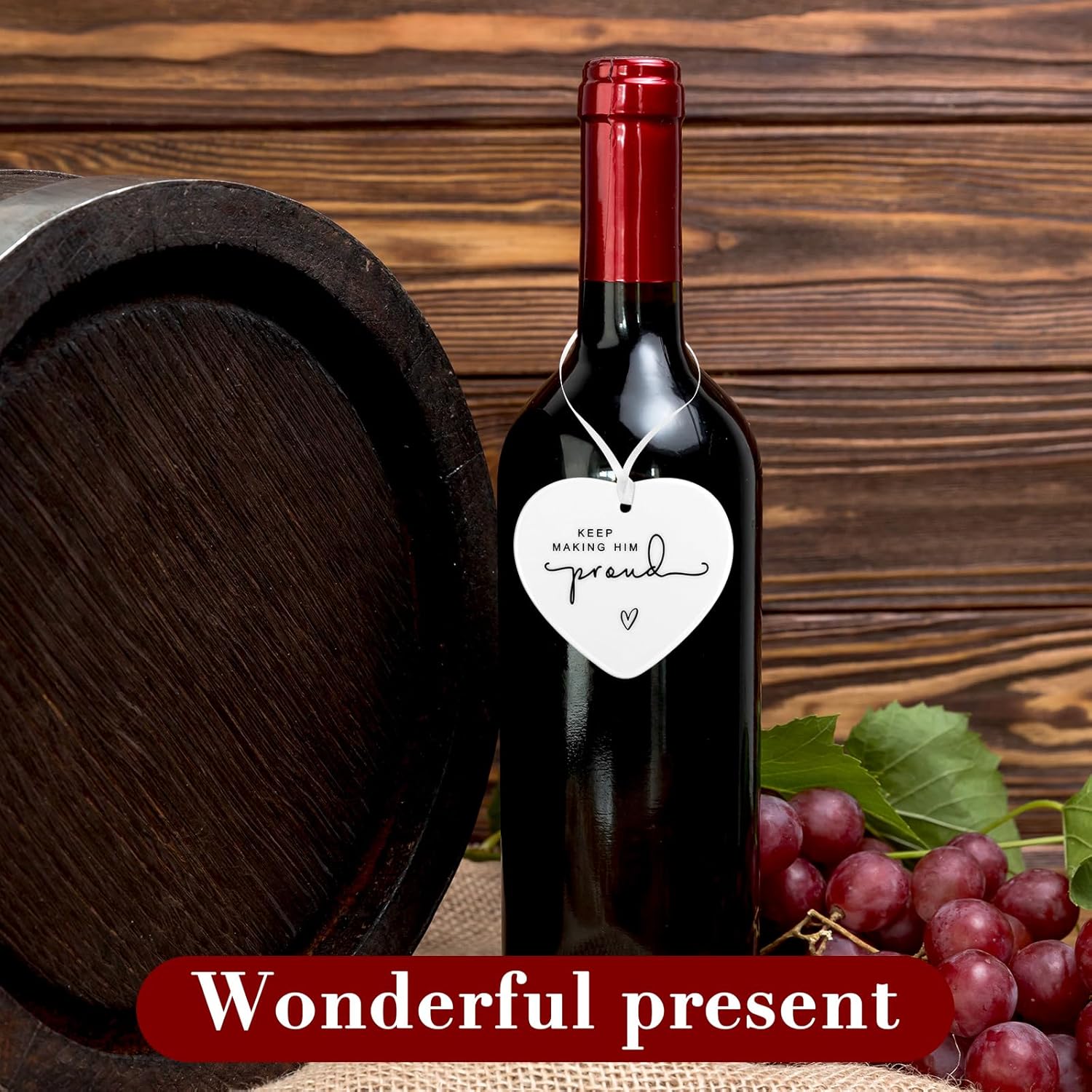 Keep Making Him Proud Memorial Ceramic Pendant for Loss of Loved One