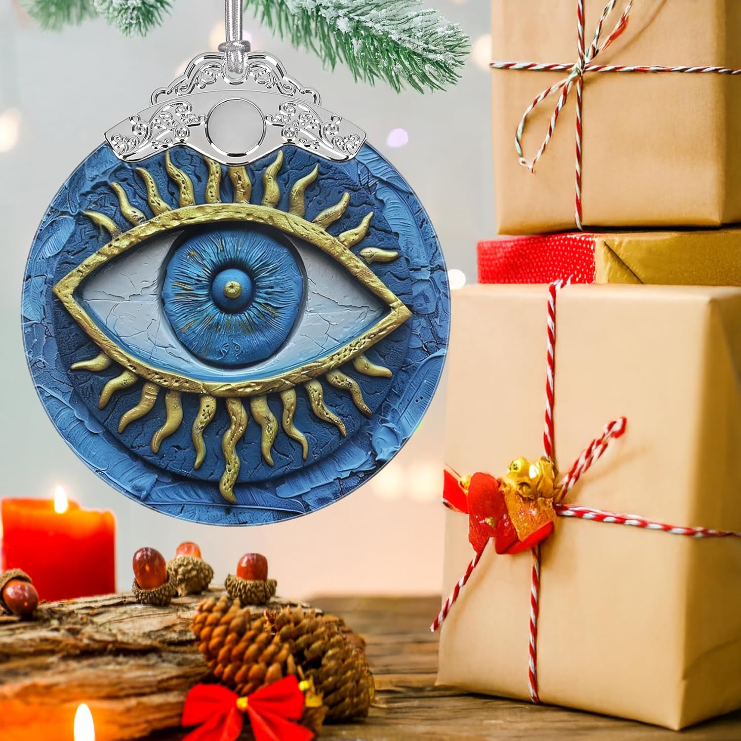 Jocidea Christmas Decorations with Evil Eye Design