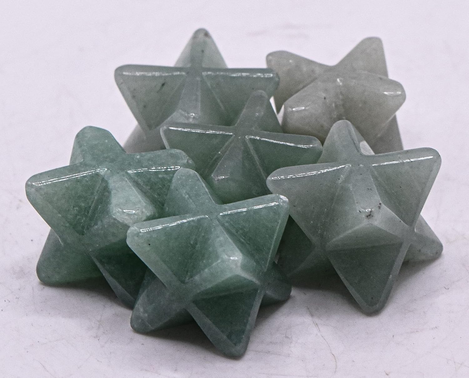 2PCS Green Aventurine Merkaba Stars for Decor