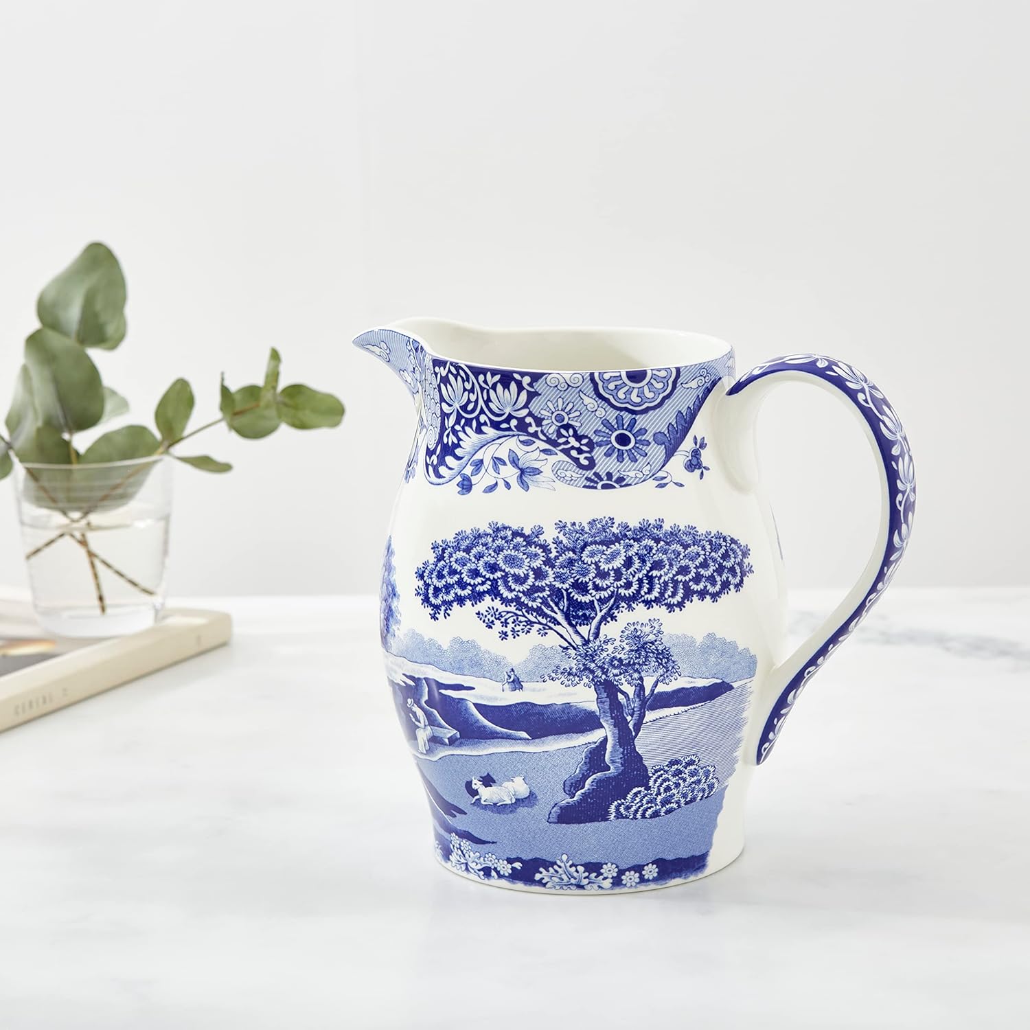 Spode Blue Italian Pitcher 35 Pint