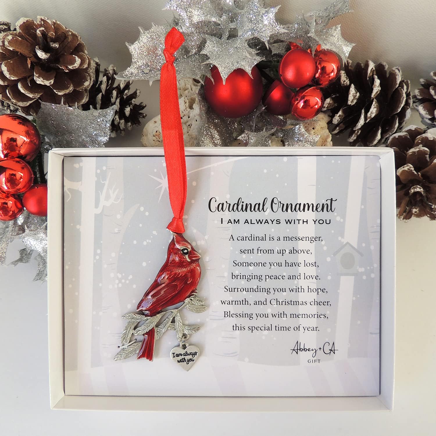 Red Cardinal Memorial Ornament 25 Inches
