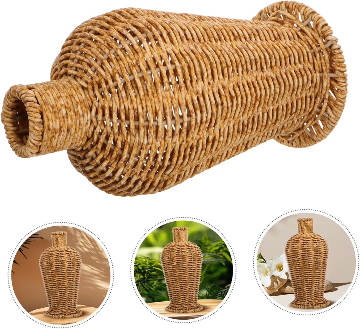 Modern Floral Vase Imitation Rattan Wedding Centerpiece