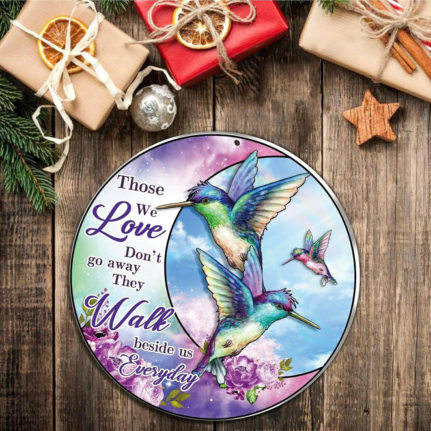 Hummingbird Memorial Christmas Ornament 2024 Sympathy Gift for Loss of Loved One Loving Memorial Decor