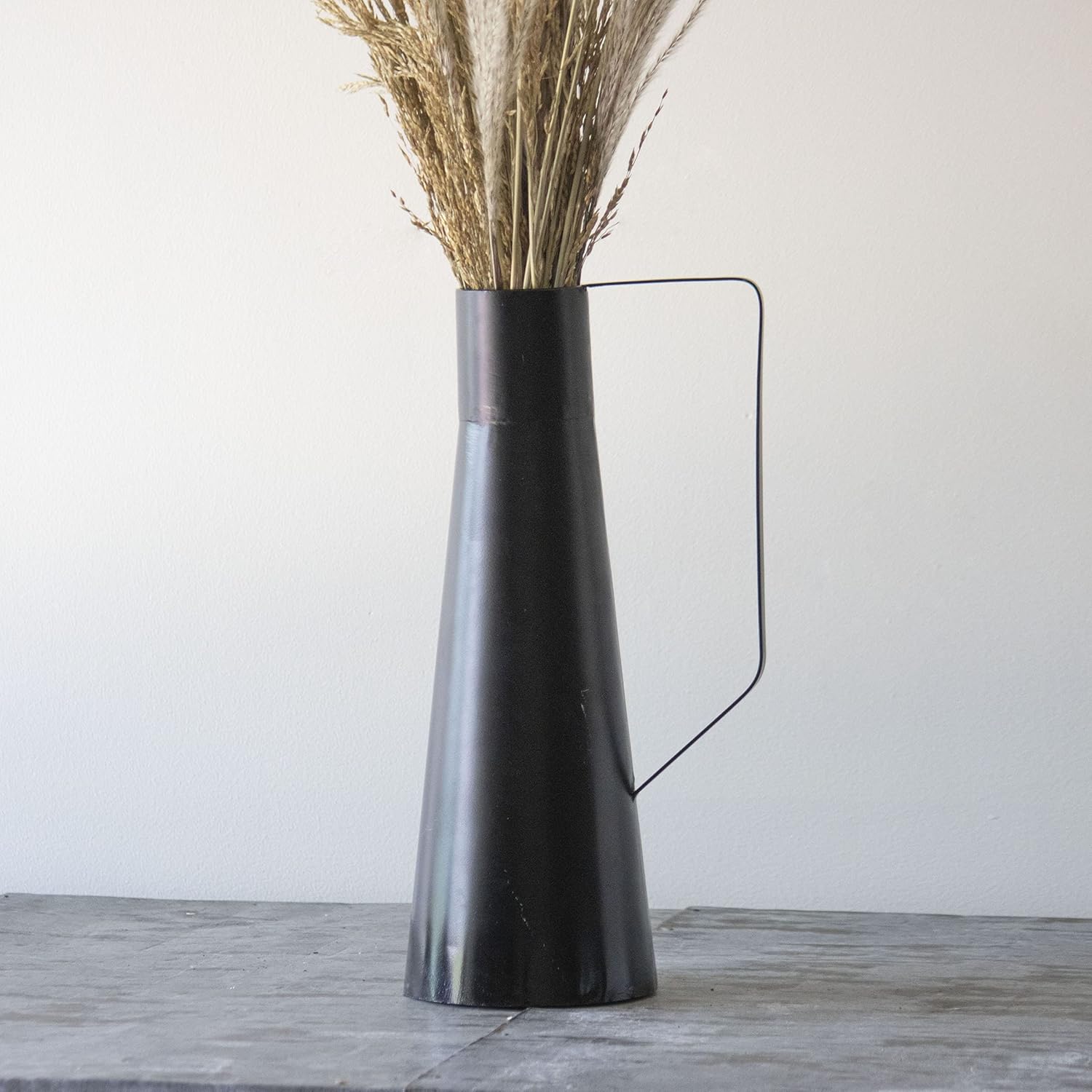 Foreside Black Modern Metal Decorative Vase