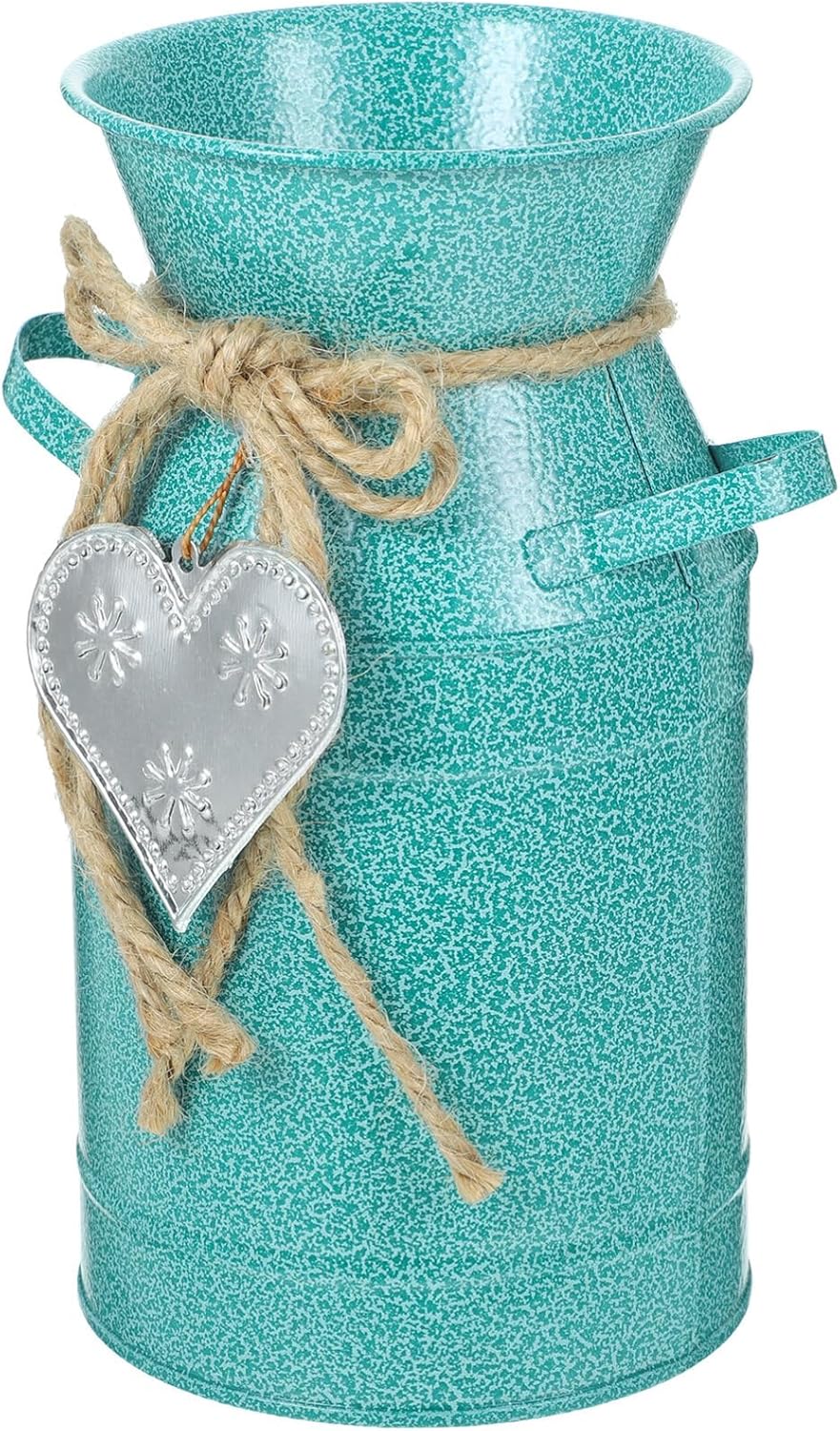 Yardwe Vintage Iron Bucket Vase for Home Decor