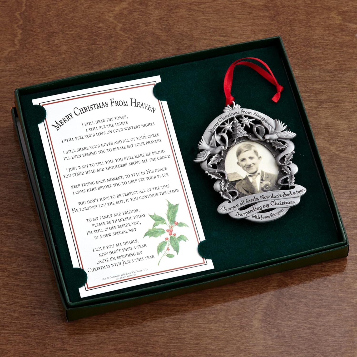 Personalized Christmas Ornament - Memorial Keepsake 2024 Pewter