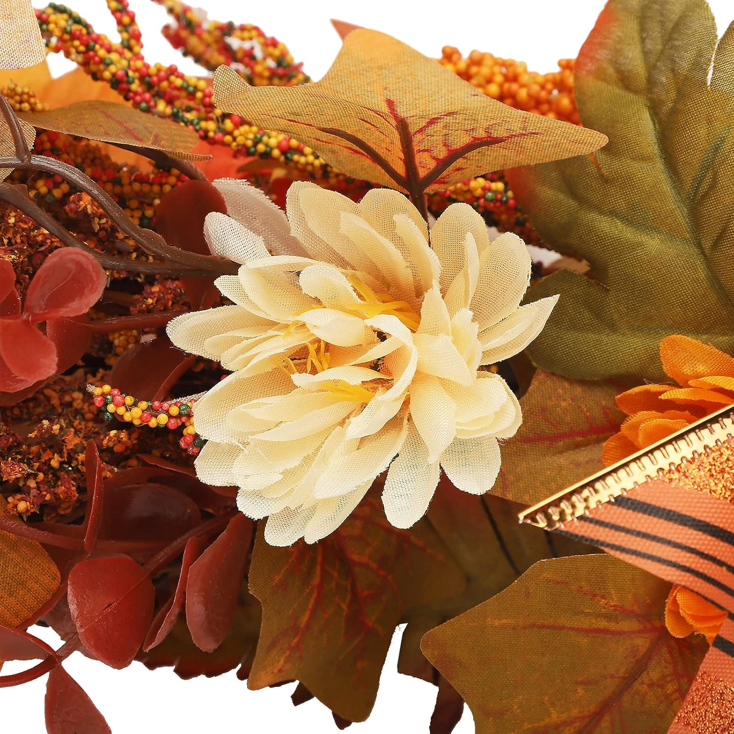 BEIJIALY 28in Autumn Fall Wreath with Bow