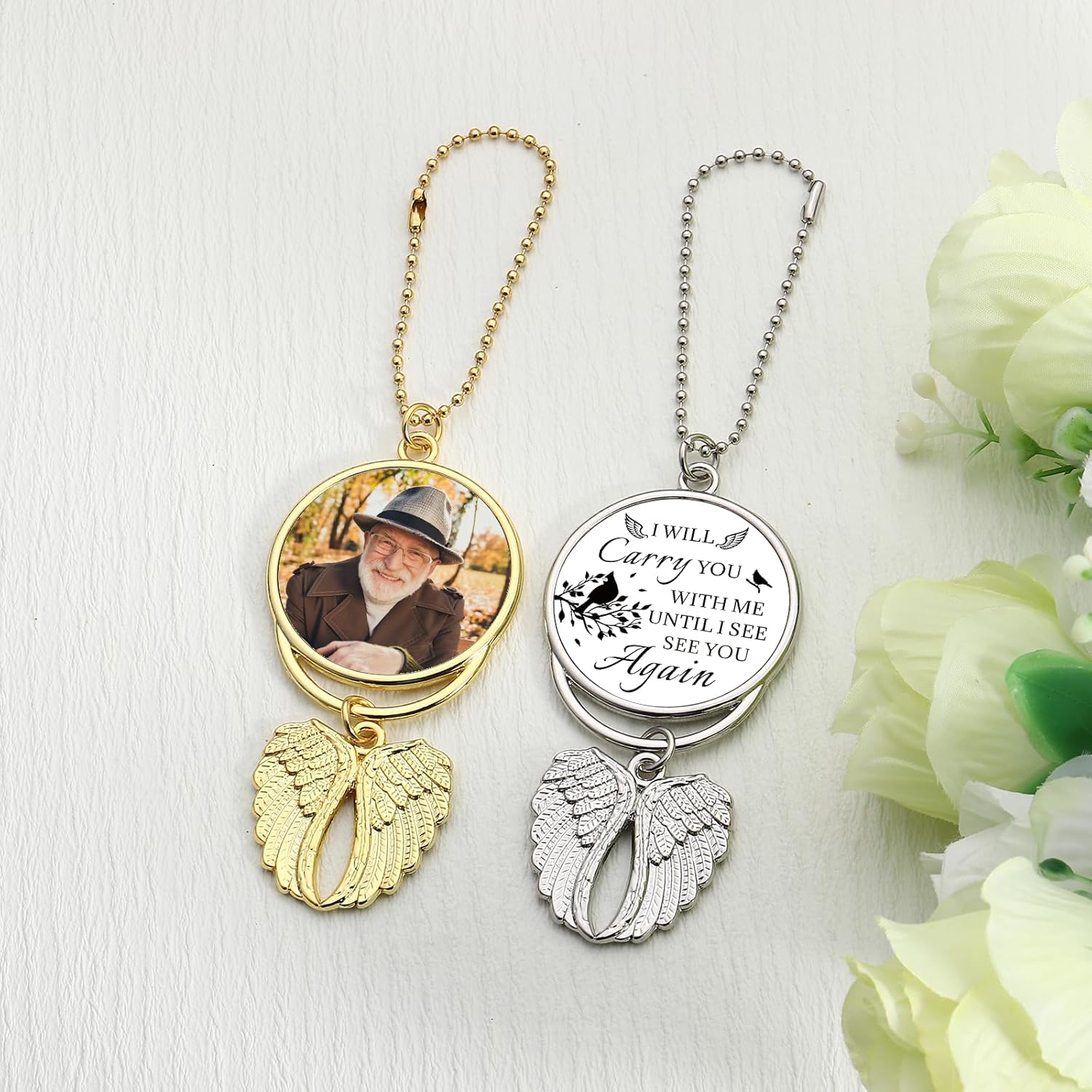 Personalized Car Hanging Ornament with Photo and Text