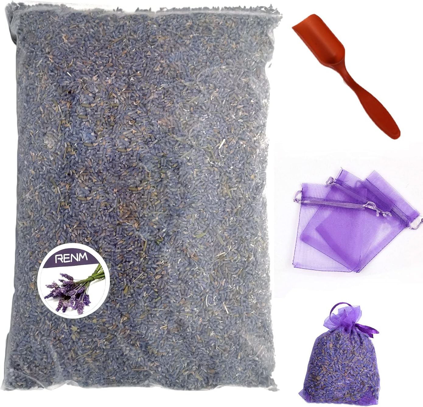 RENM 1 Pound Organic Dried Lavender Buds for Tea and Candles