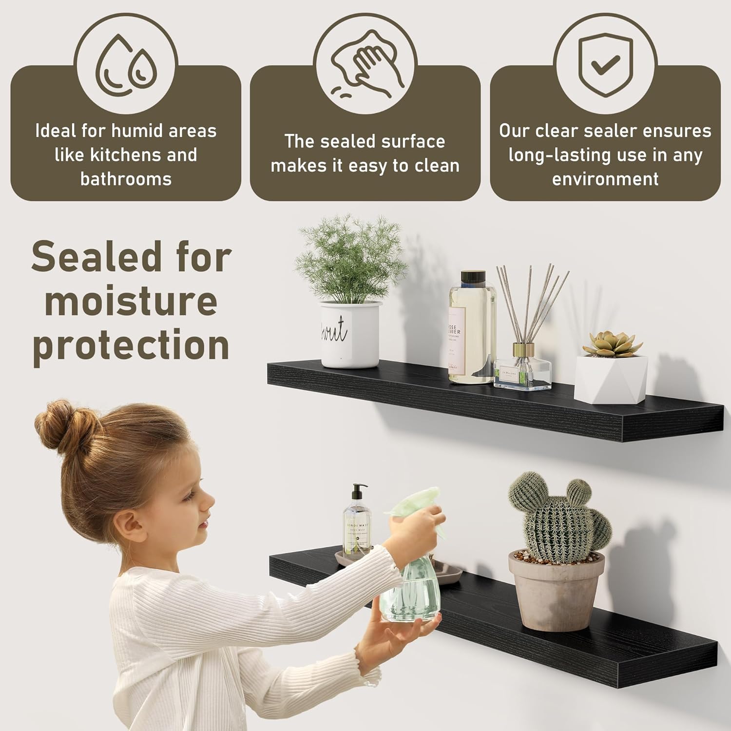 Fun Memories 24 Inch Floating Shelves Set of 3