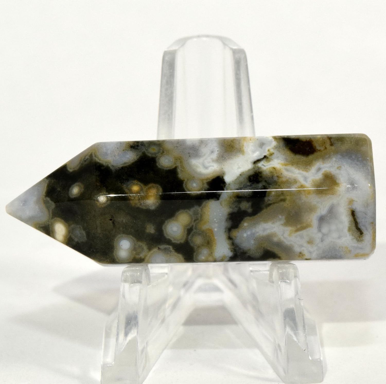 HQRP Ocean Jasper Point 47mm Multicolor Crystal Stick