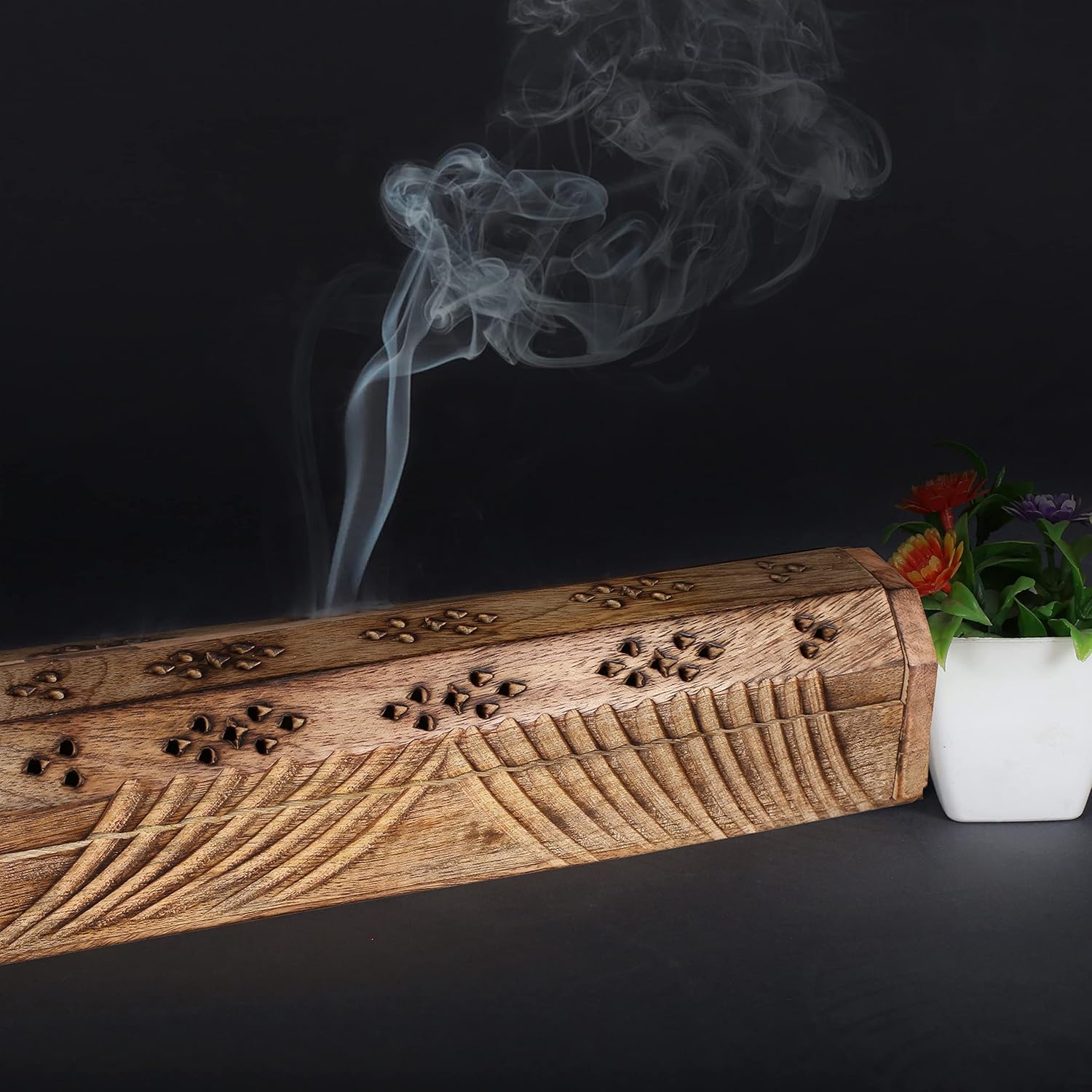 Light Pro Wooden Incense Holder 12 Inch Natural