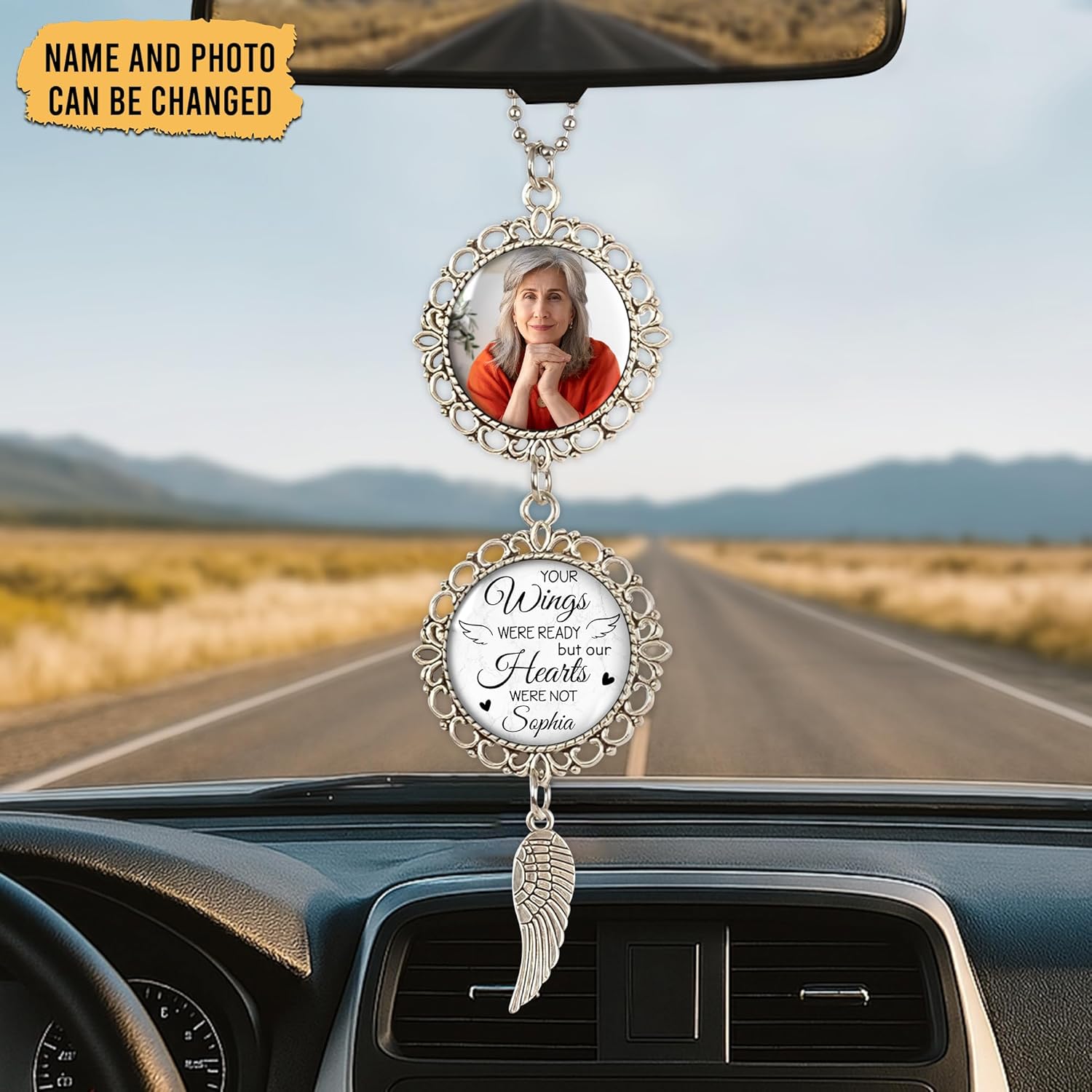 Personalized Memorial Hanging Ornament for Car