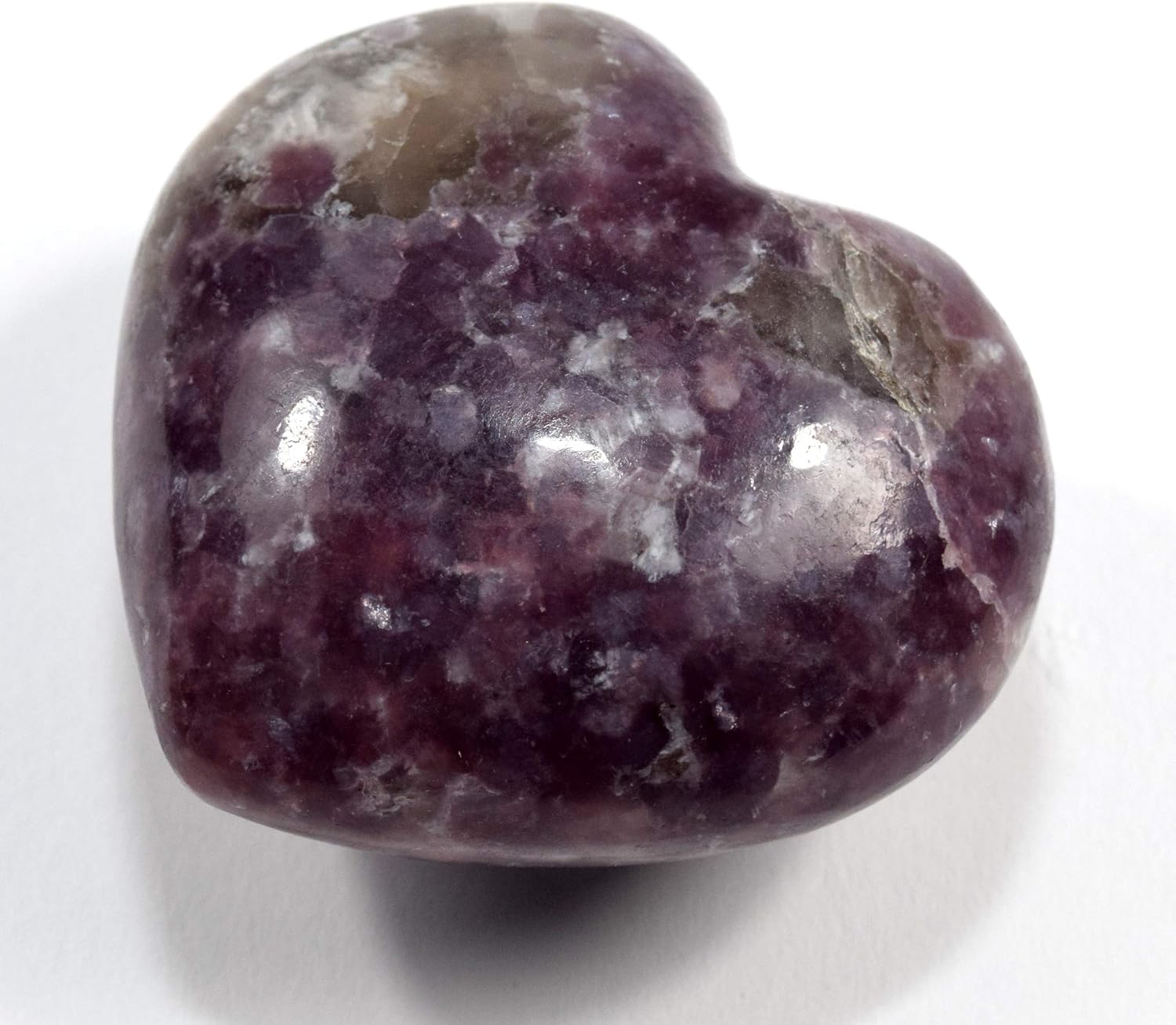 48mm Lavender Lepidolite Heart with Acrylic Stand