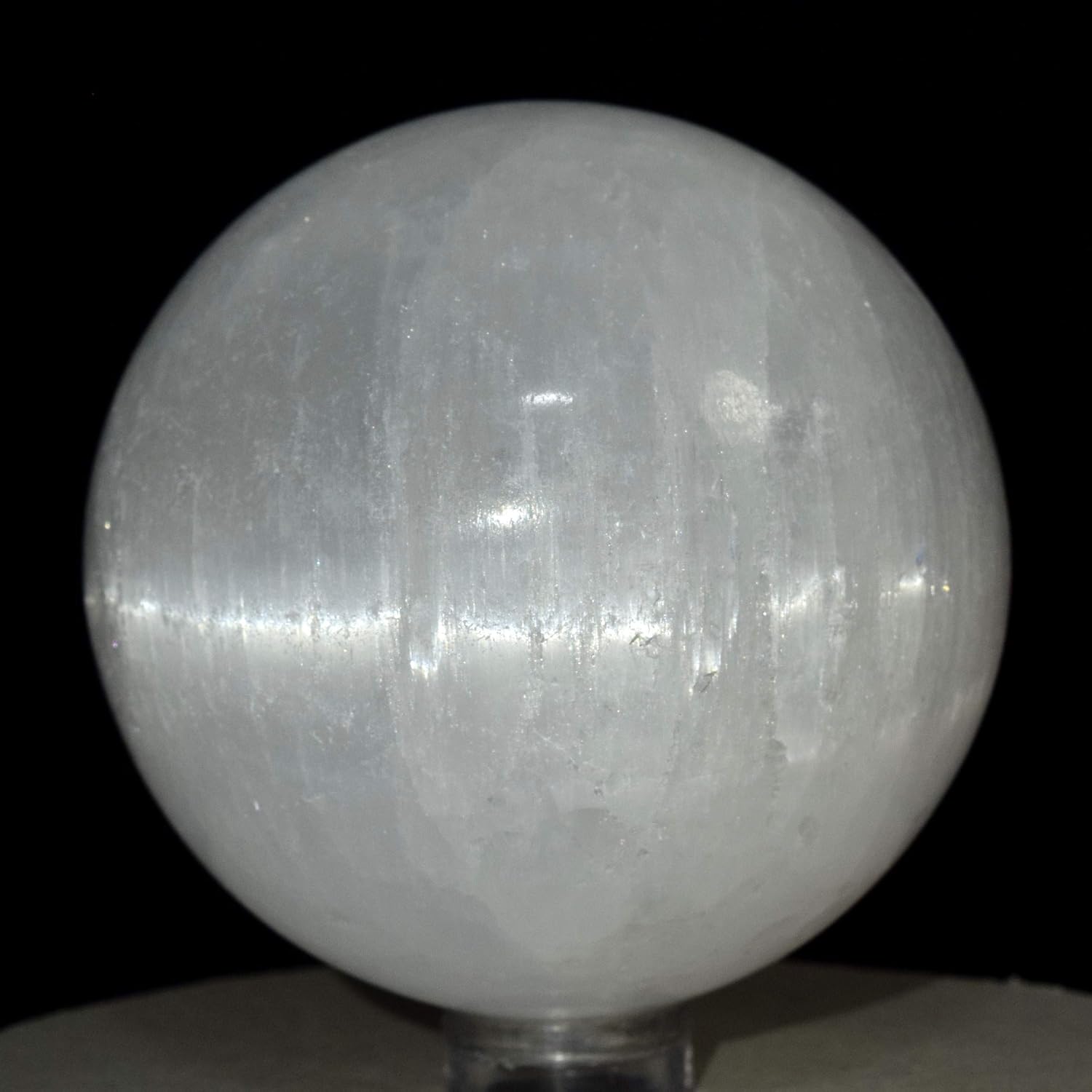 HQRP 59mm Selenite Sphere with Stand