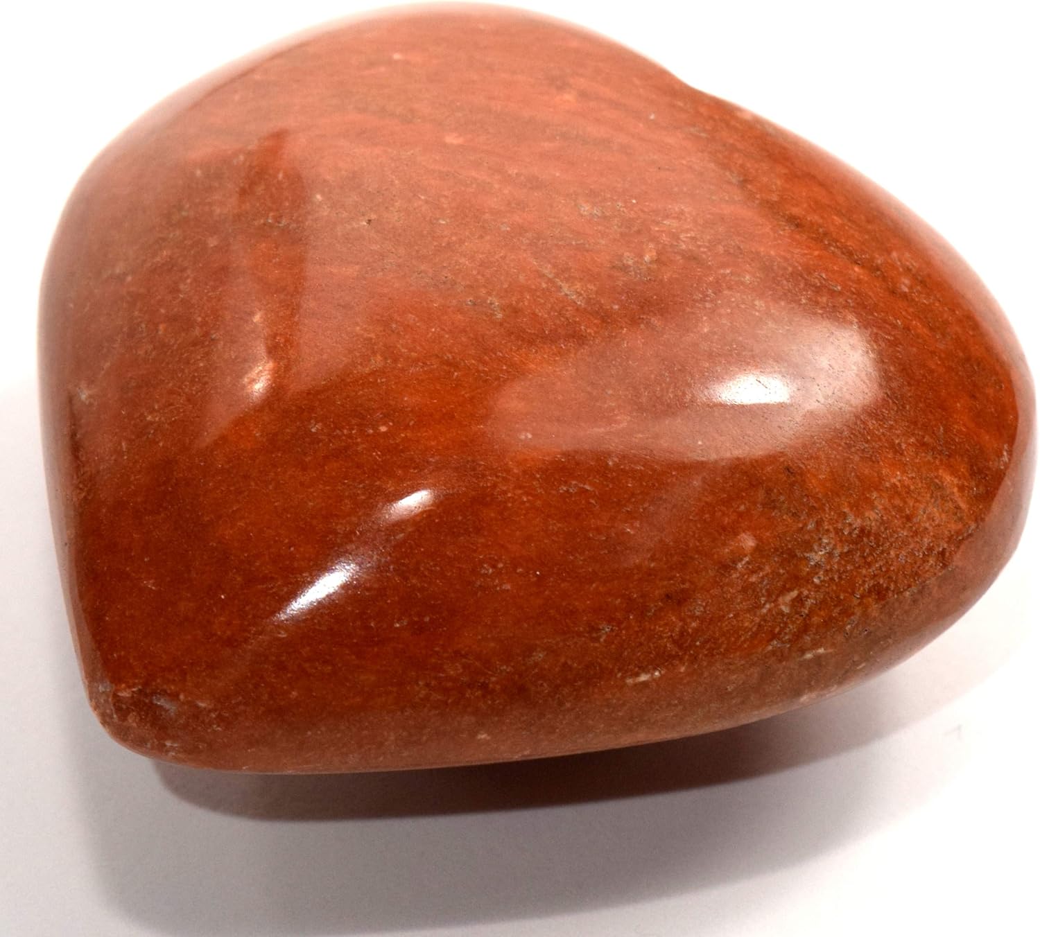 62mm Peruvian Orange Jasper Puffy Heart Crystal